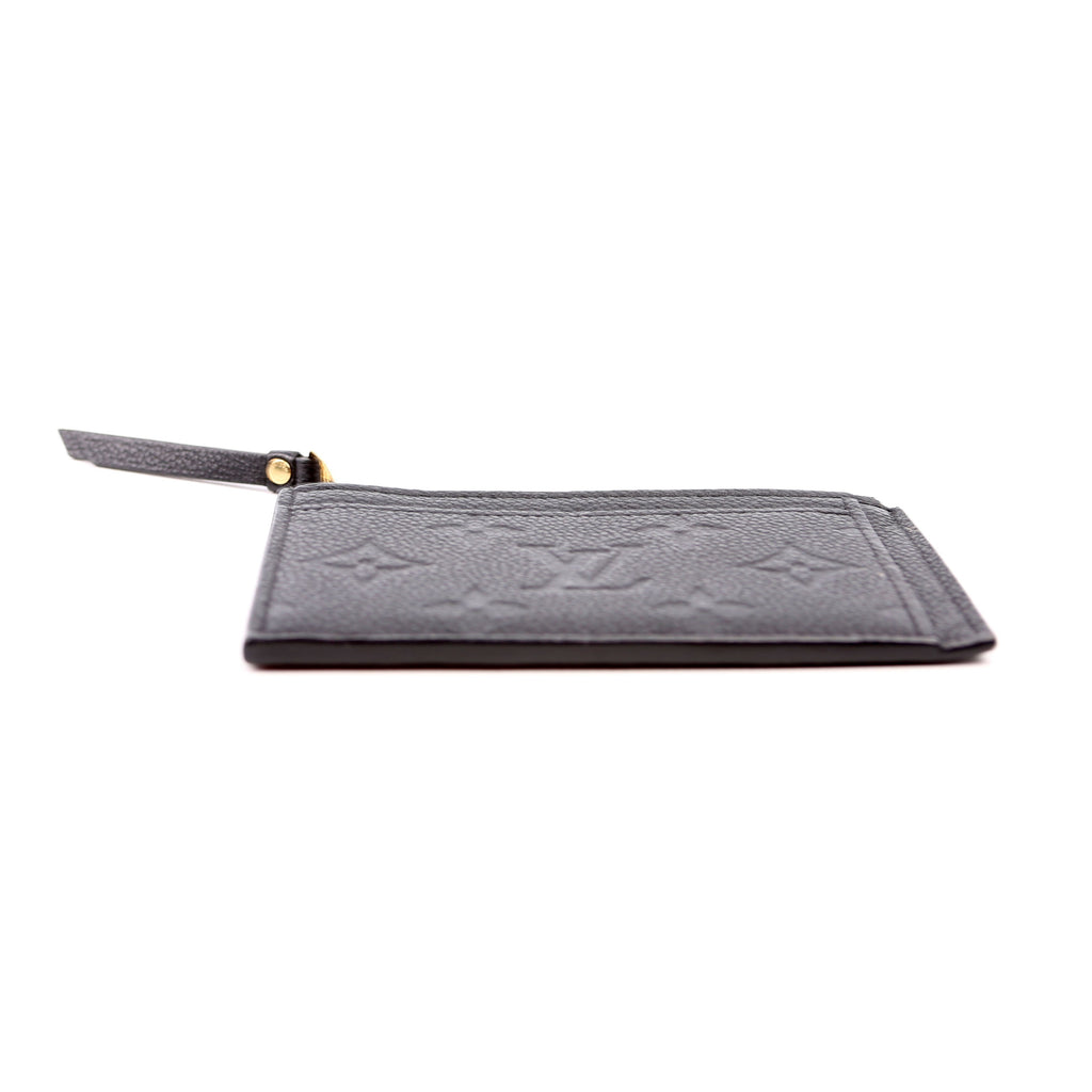 Porte Cartes Zip Empreinte Black