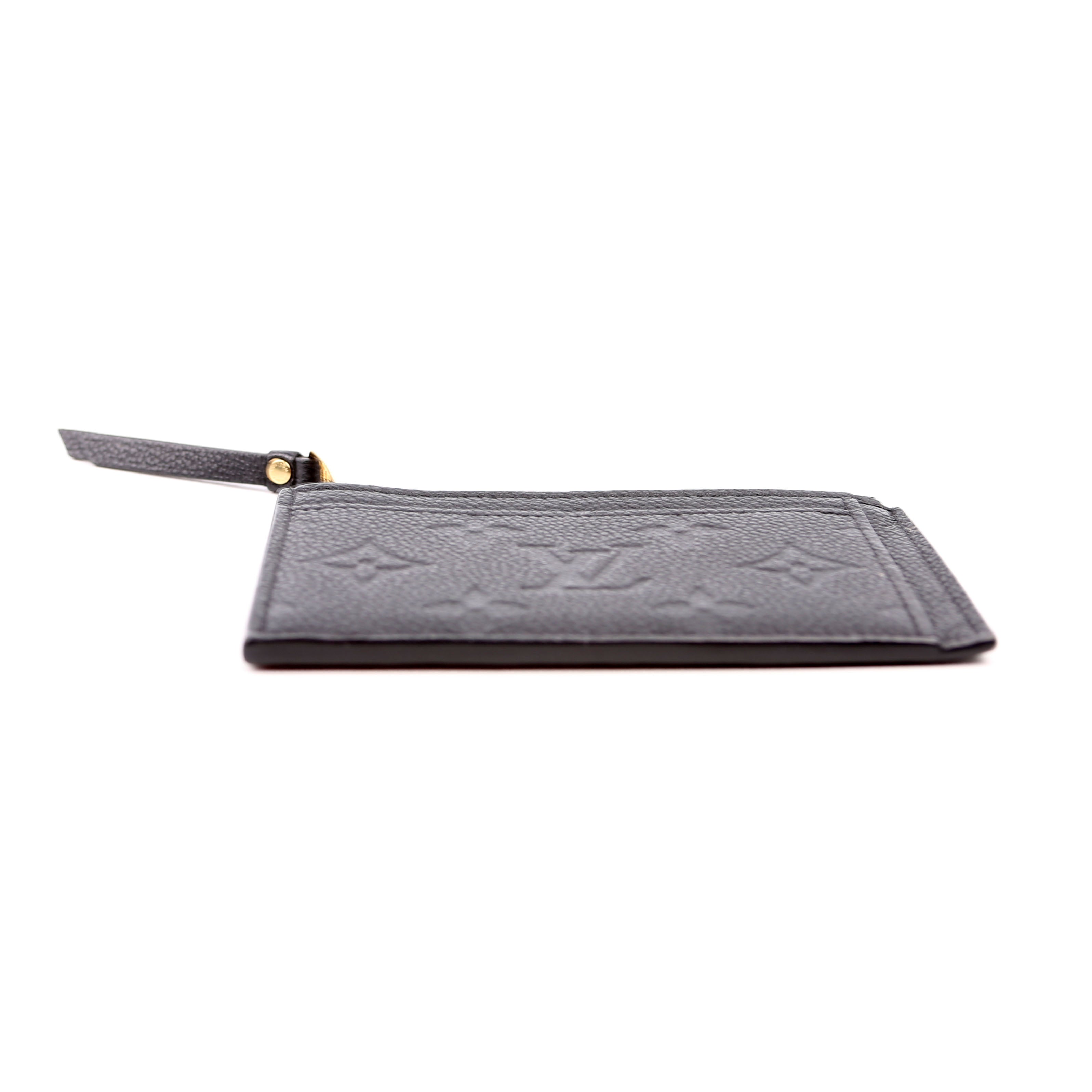 Porte Cartes Zip Empreinte Black