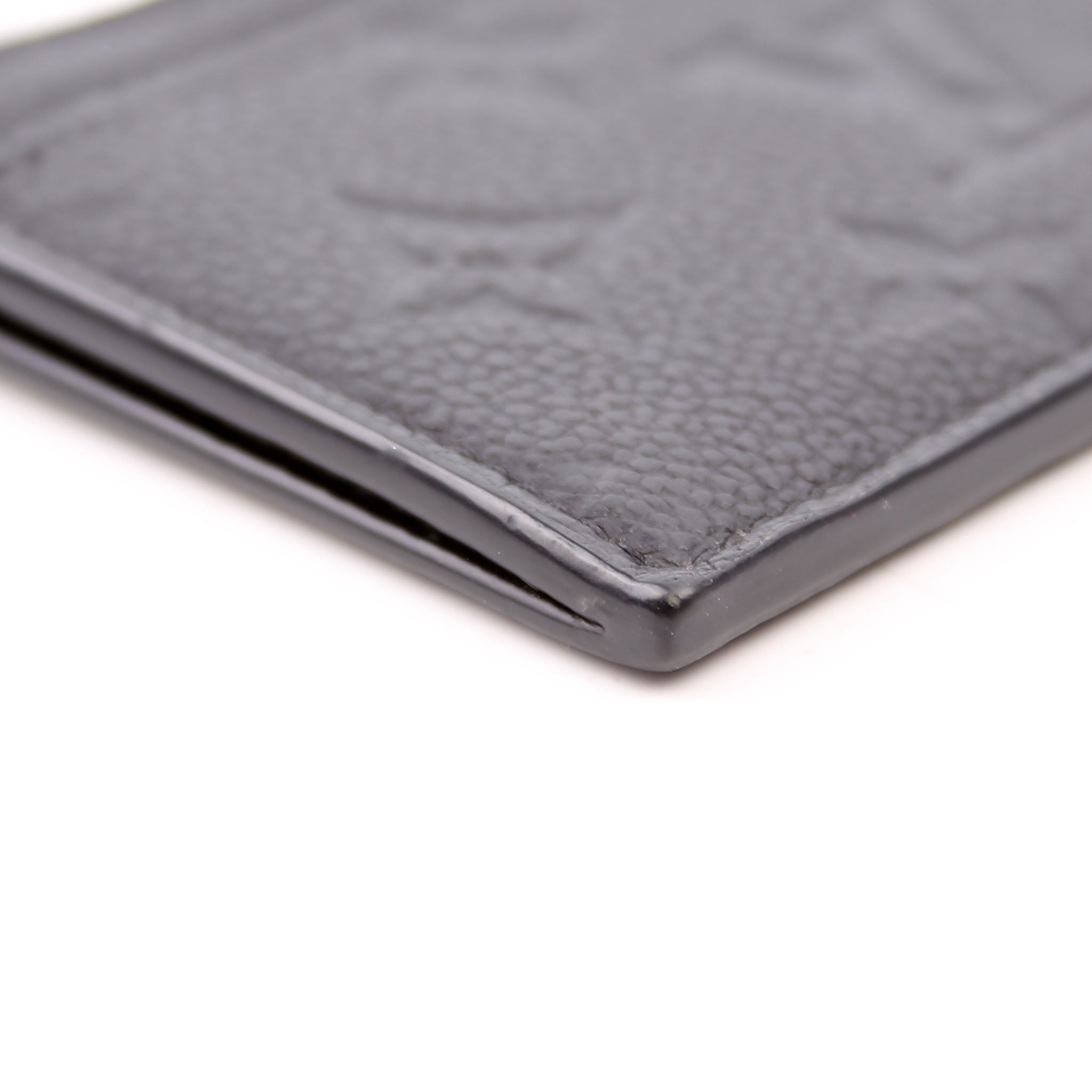 Porte Cartes Zip Empreinte Black