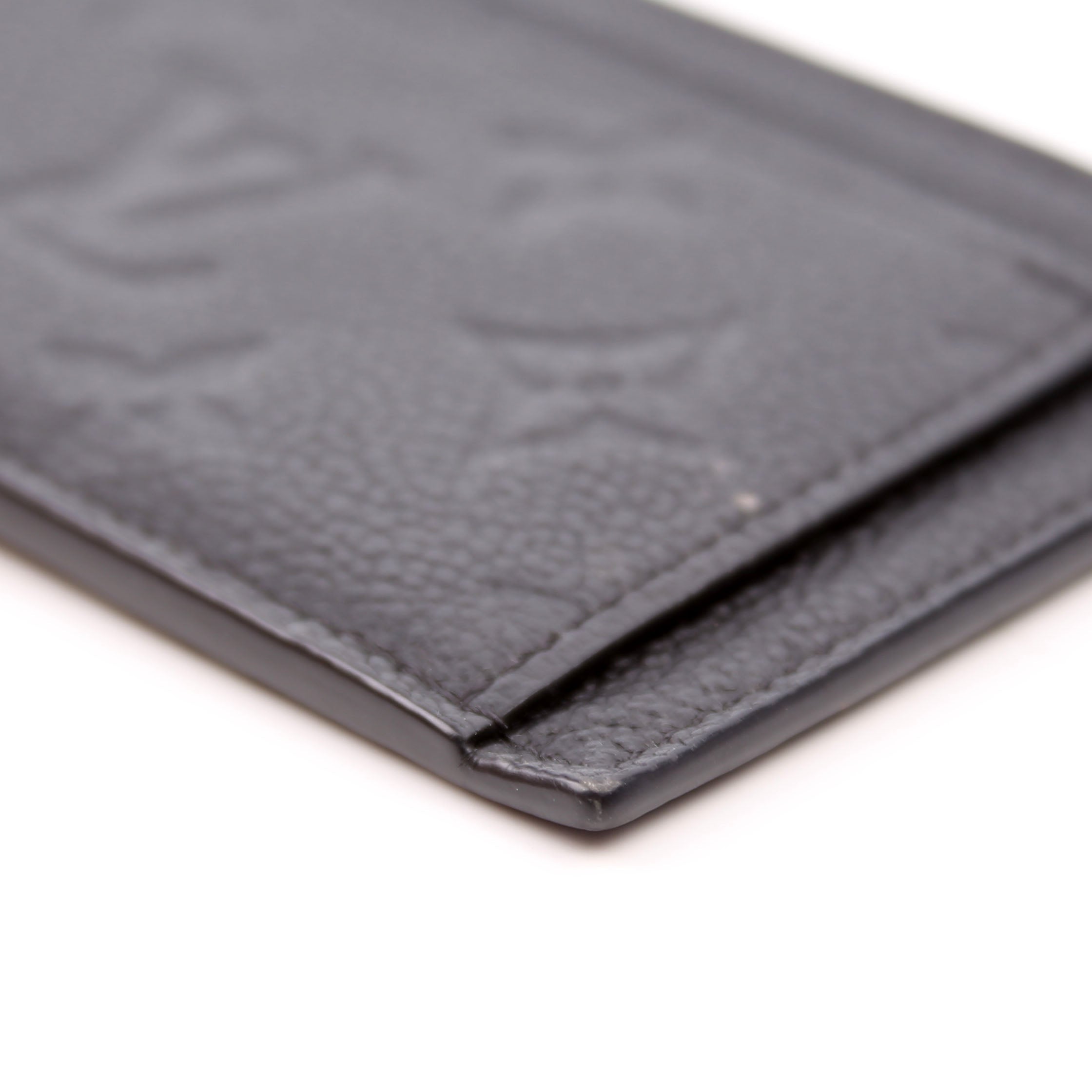 Porte Cartes Zip Empreinte Black