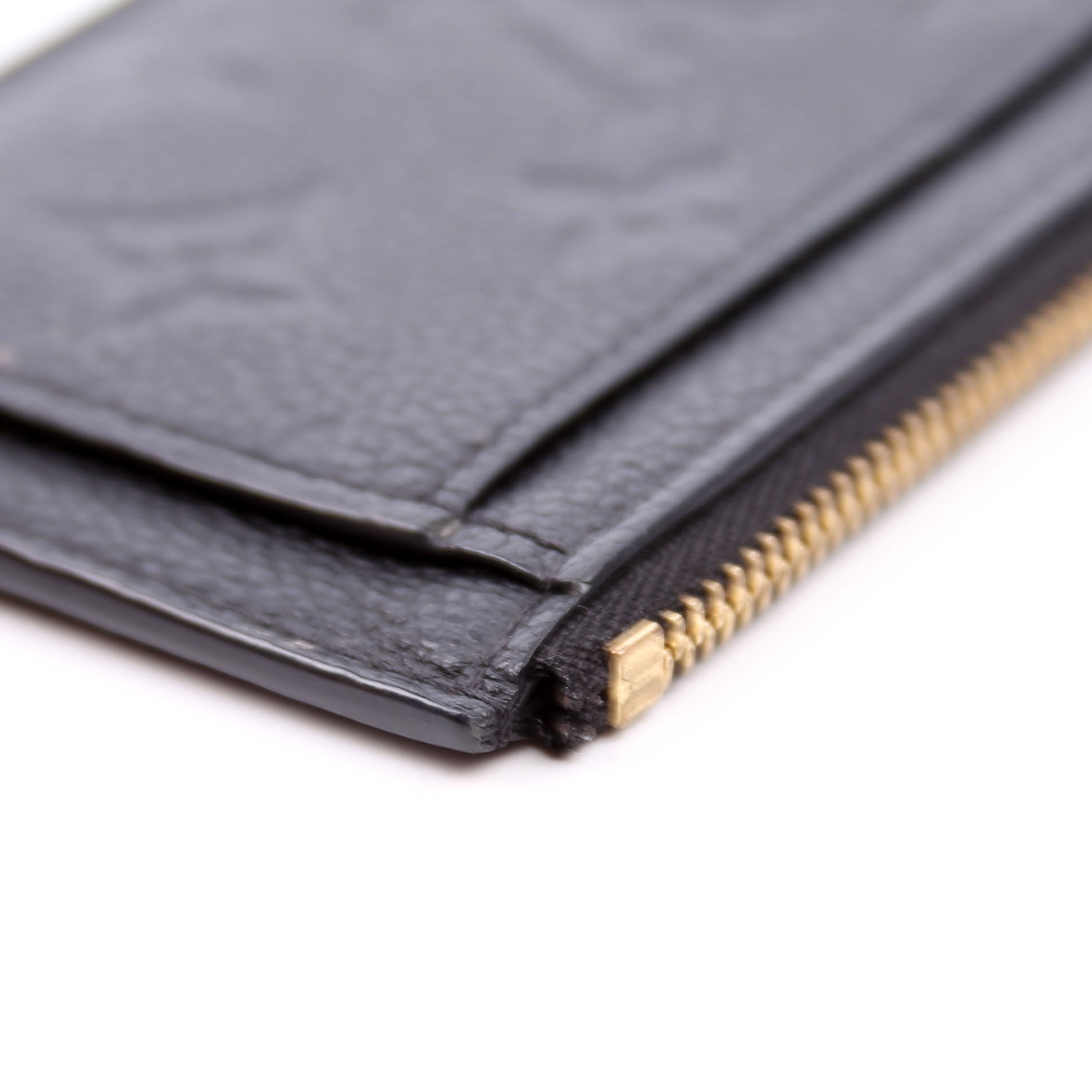 Porte Cartes Zip Empreinte Black