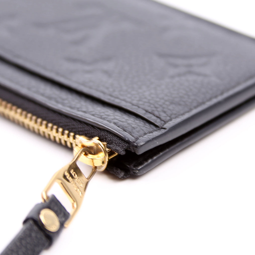 Porte Cartes Zip Empreinte Black