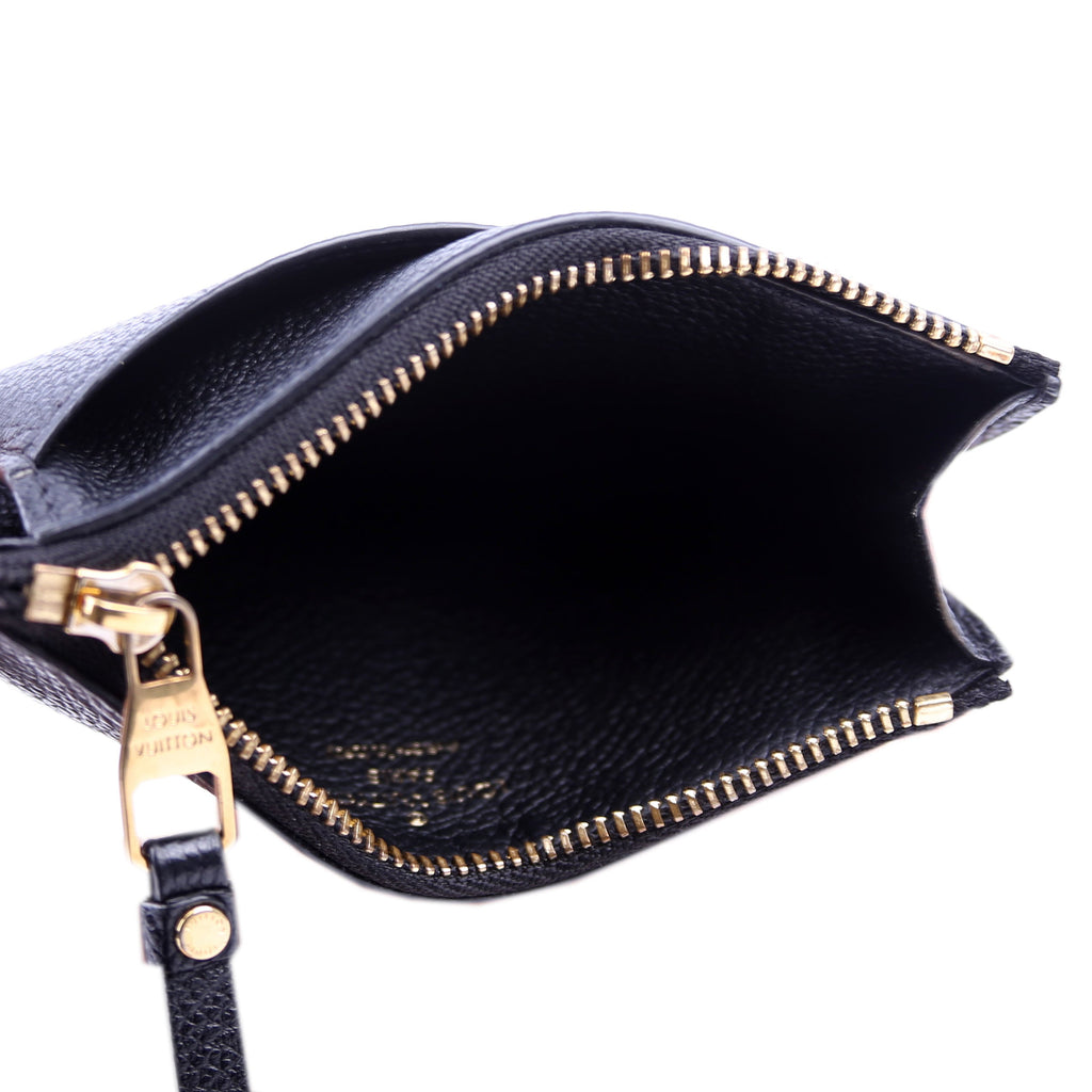 Porte Cartes Zip Empreinte Black