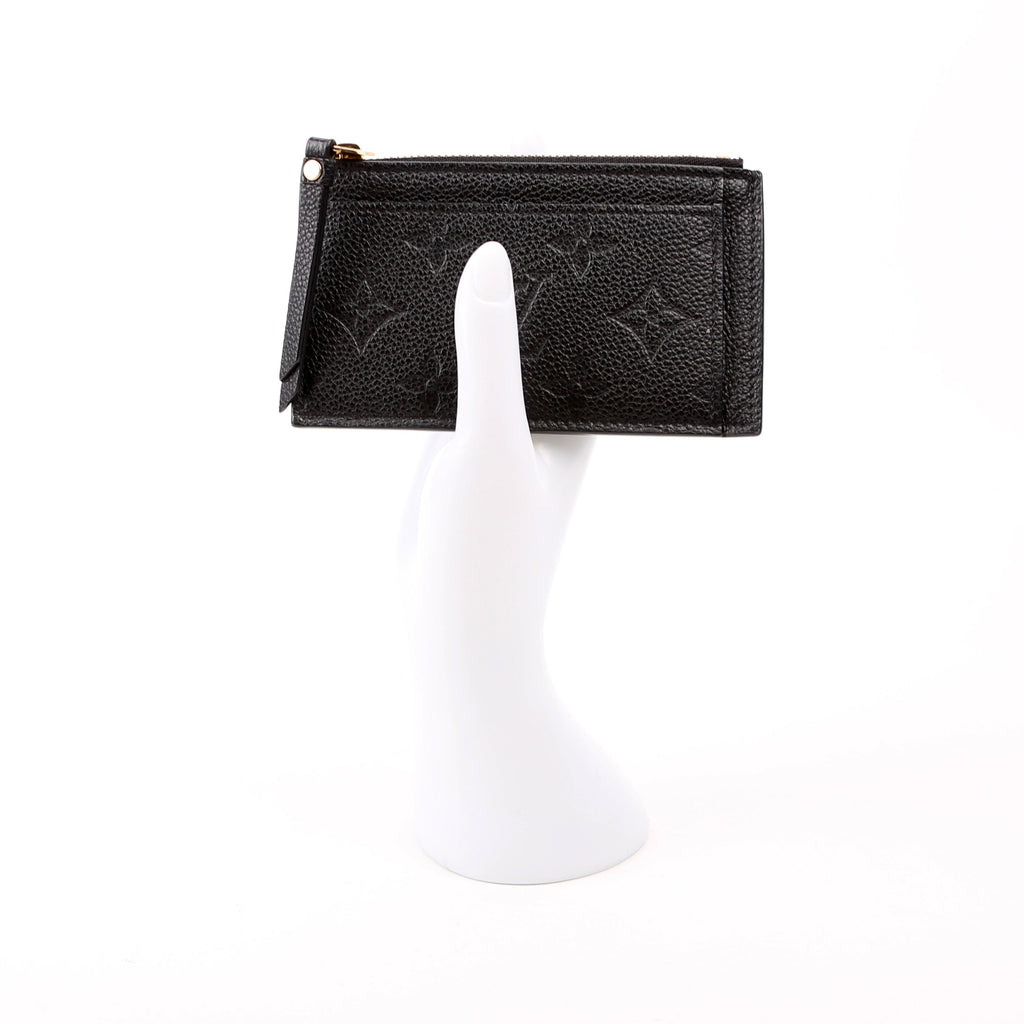 Porte Cartes Zip Empreinte Black
