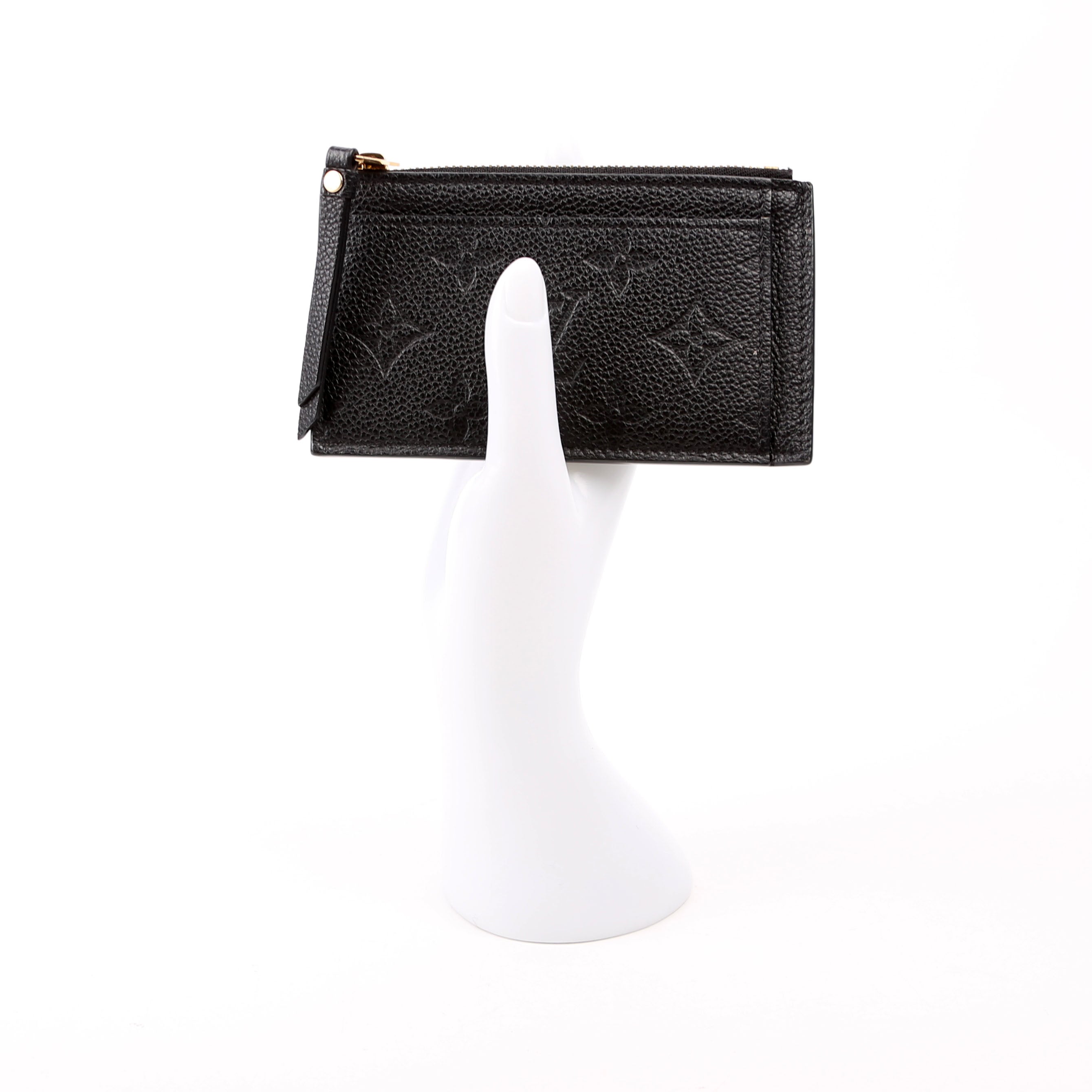 Porte Cartes Zip Empreinte Black