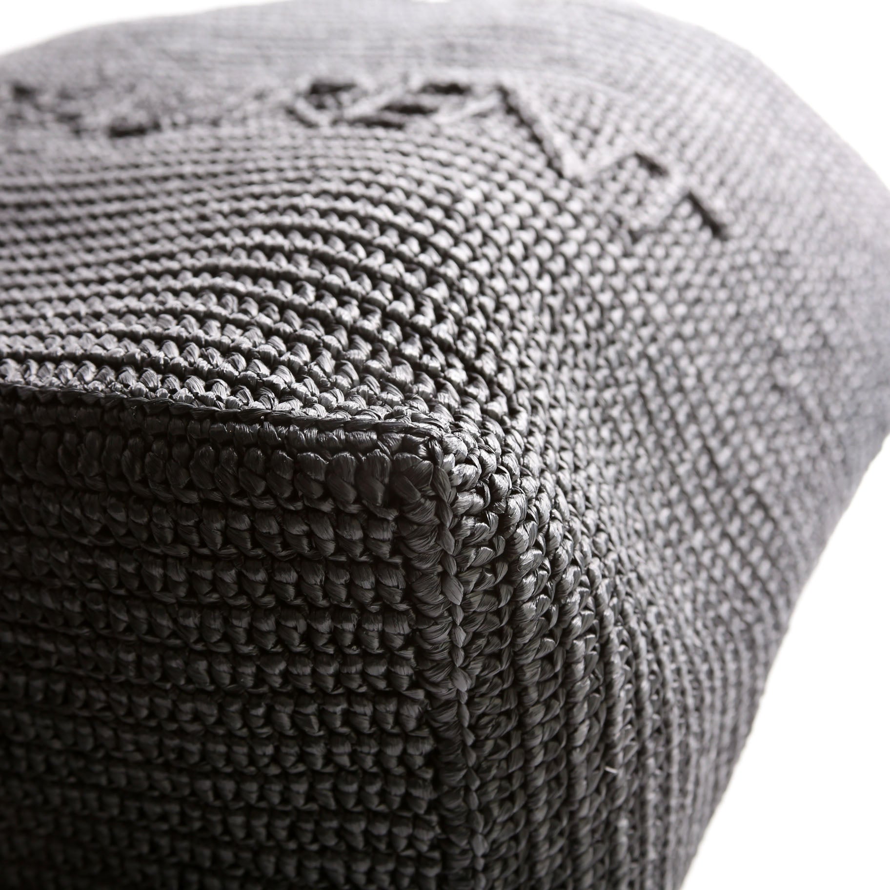 Tonal Raffia Tote Black