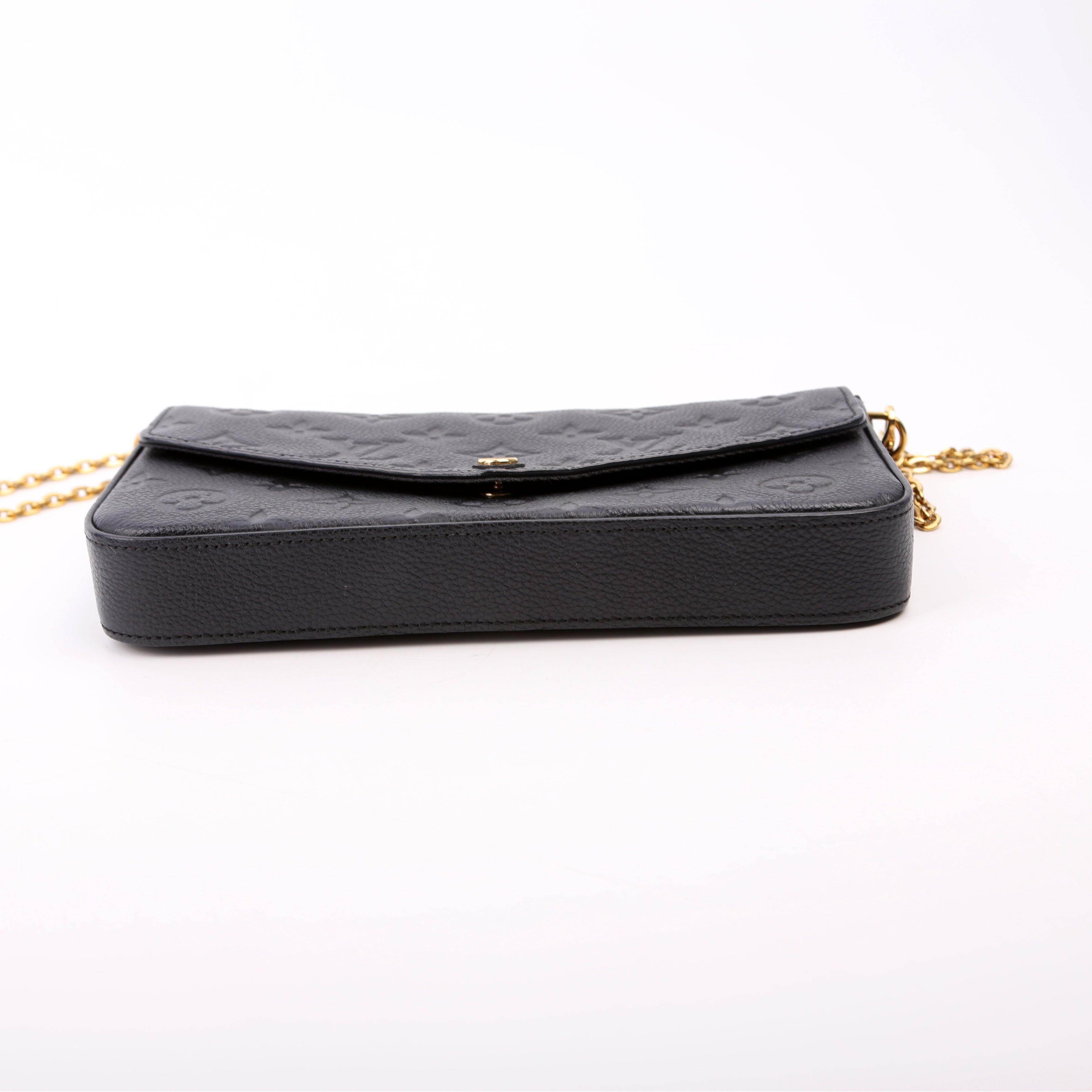 Pochette Felicie Empreinte Black