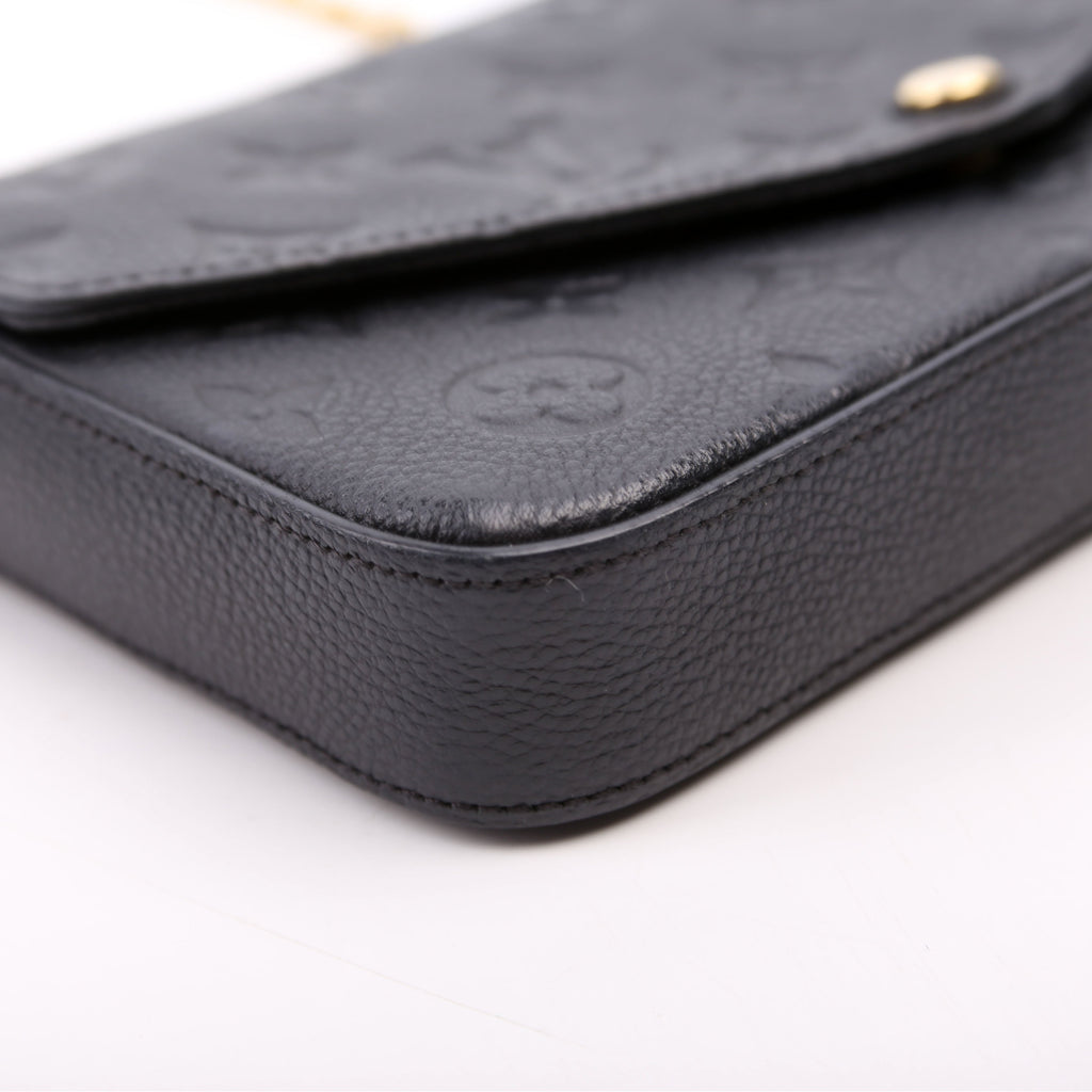 Pochette Felicie Empreinte Black