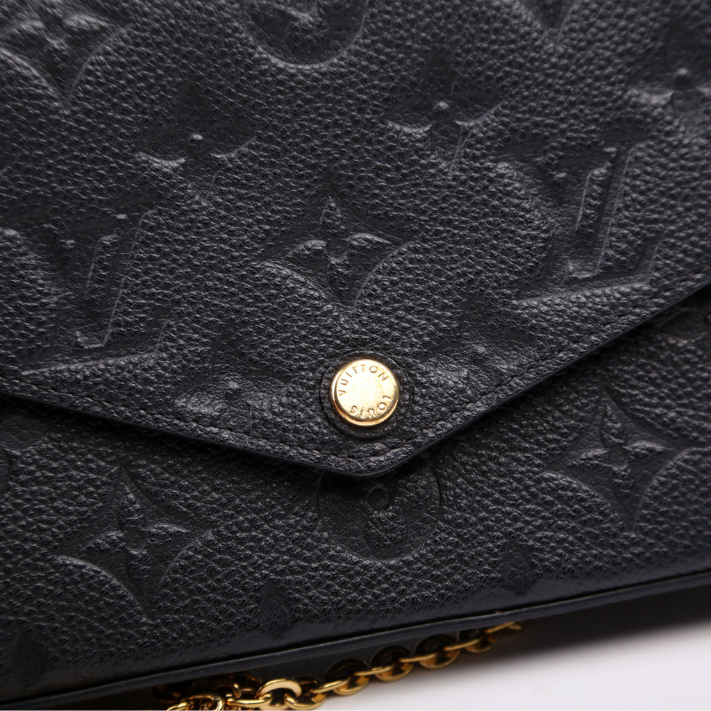 Pochette Felicie Empreinte Black
