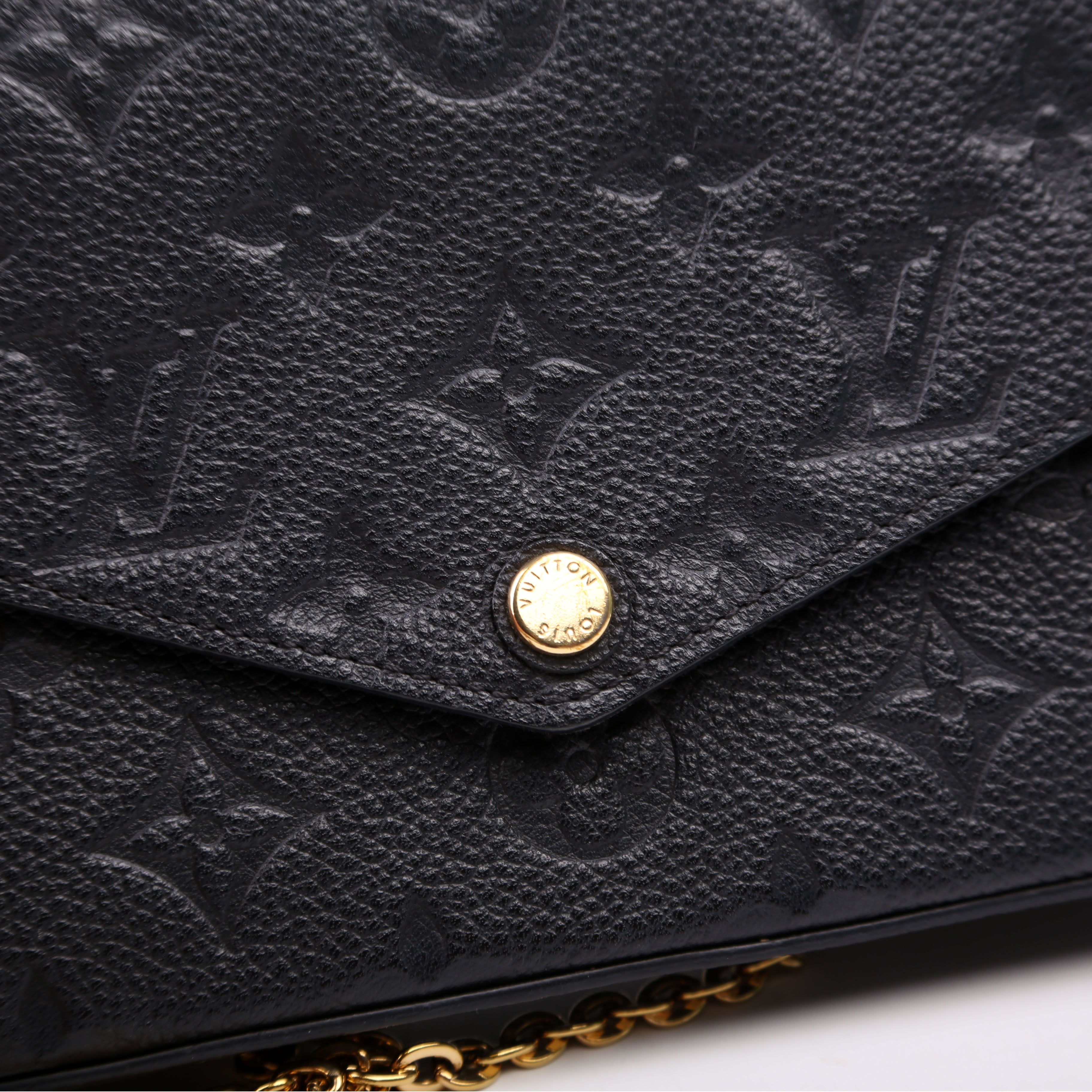 Pochette Felicie Empreinte Black