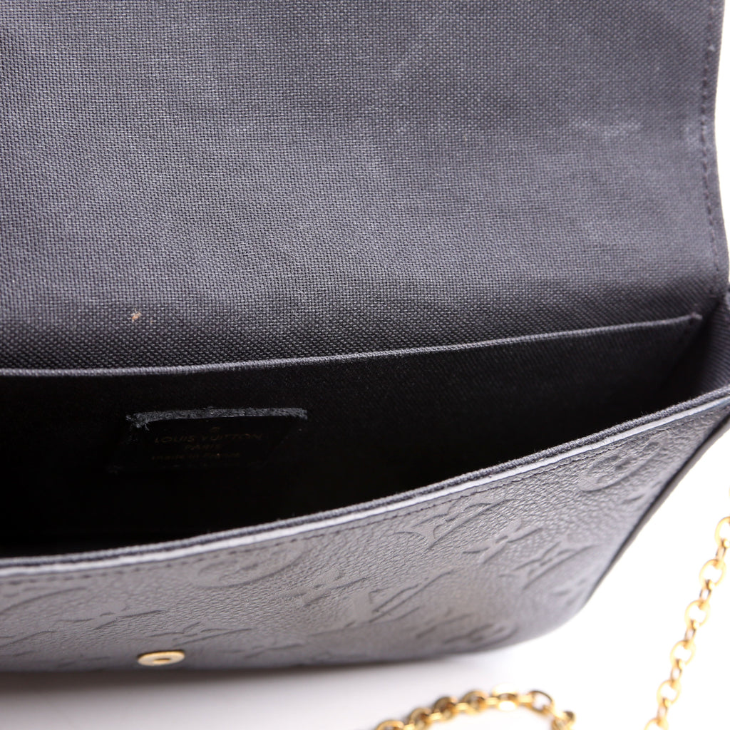 Pochette Felicie Empreinte Black