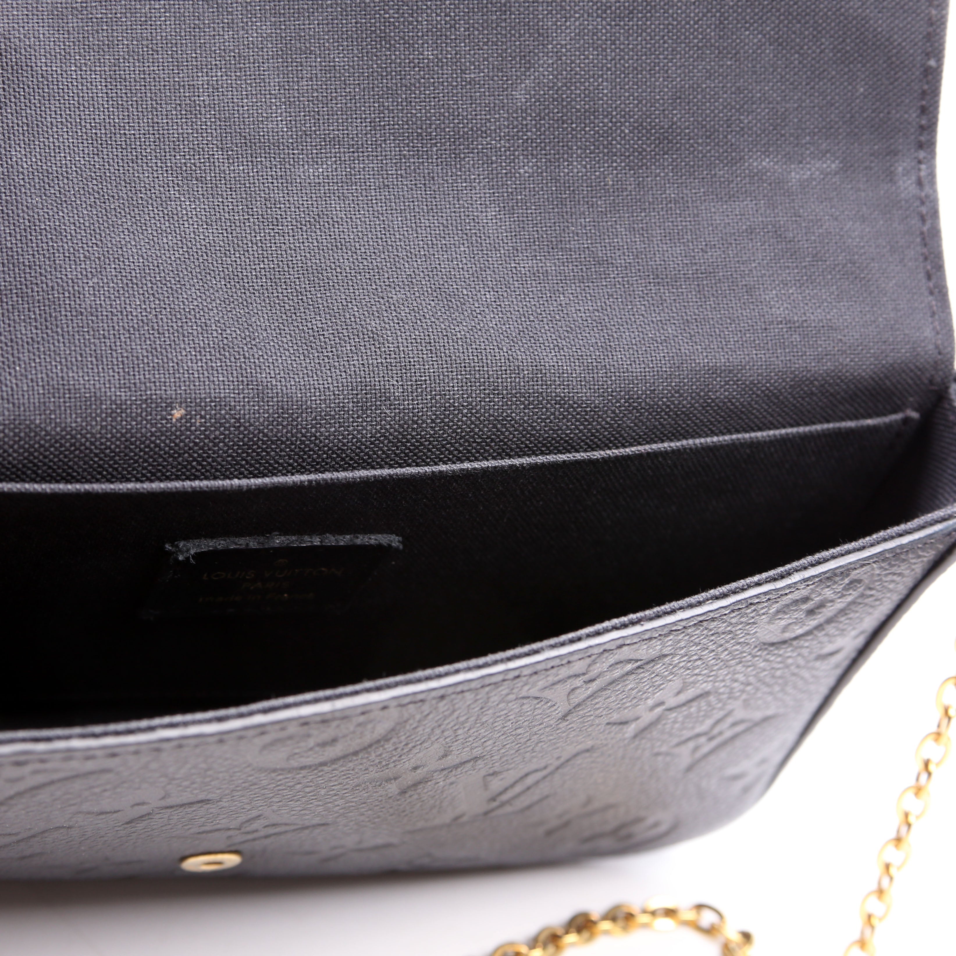 Pochette Felicie Empreinte Black