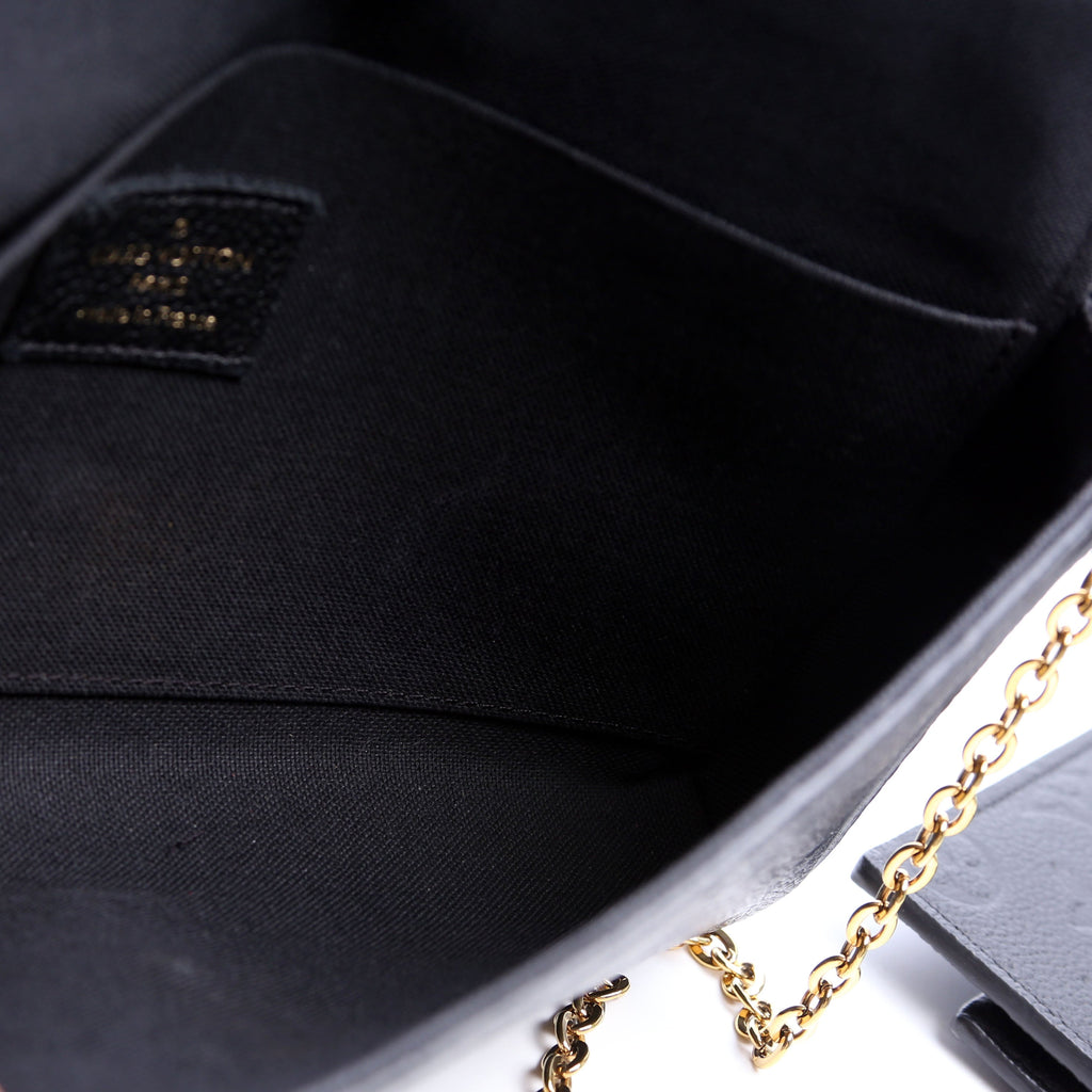 Pochette Felicie Empreinte Black