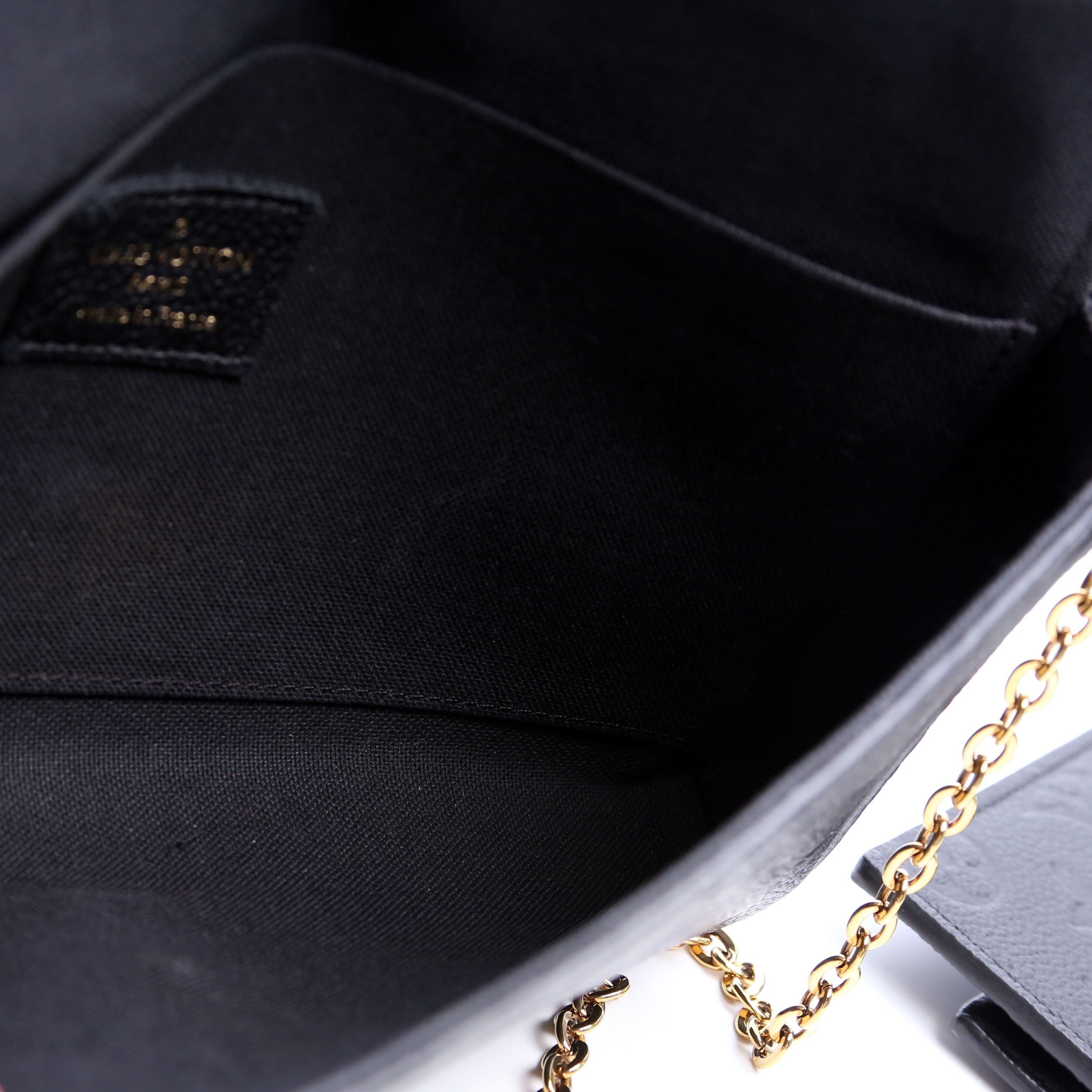 Pochette Felicie Empreinte Black