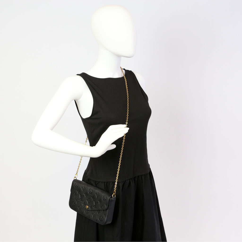 Pochette Felicie Empreinte Black