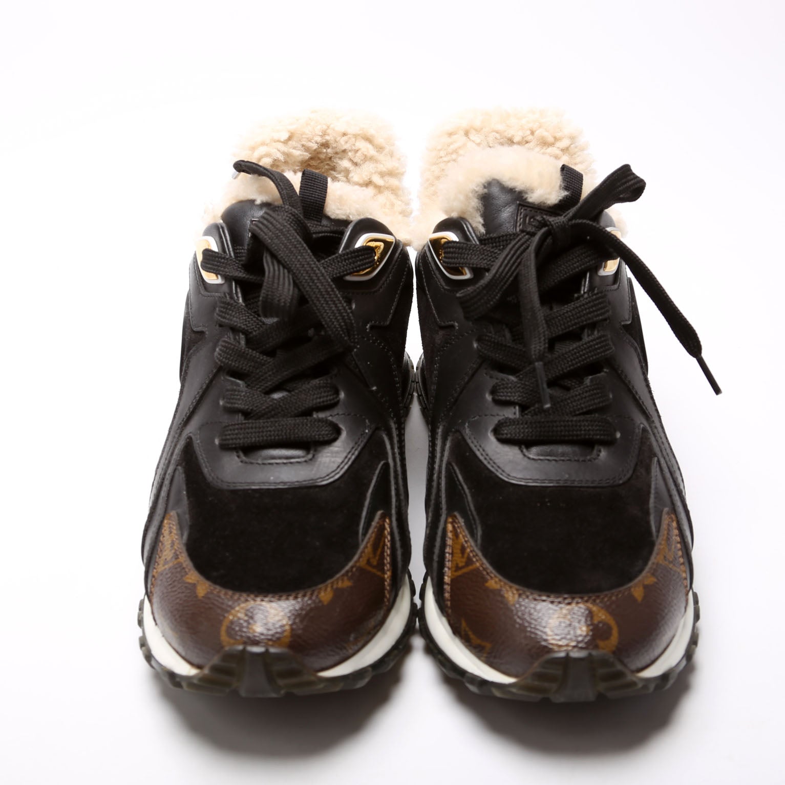 Run Away Shearling Monogram Sneakers Size 40