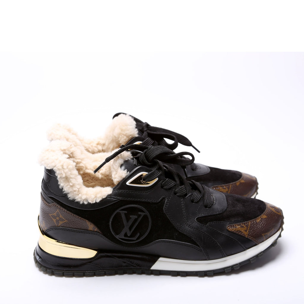 Run Away Shearling Monogram Sneakers Size 40