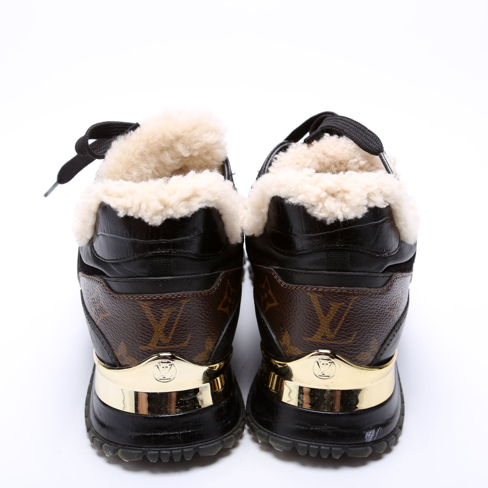 Run Away Shearling Monogram Sneakers Size 40