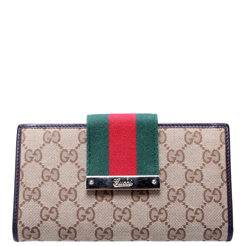 181672 GG Canvas Continental Wallet Tan/Brown