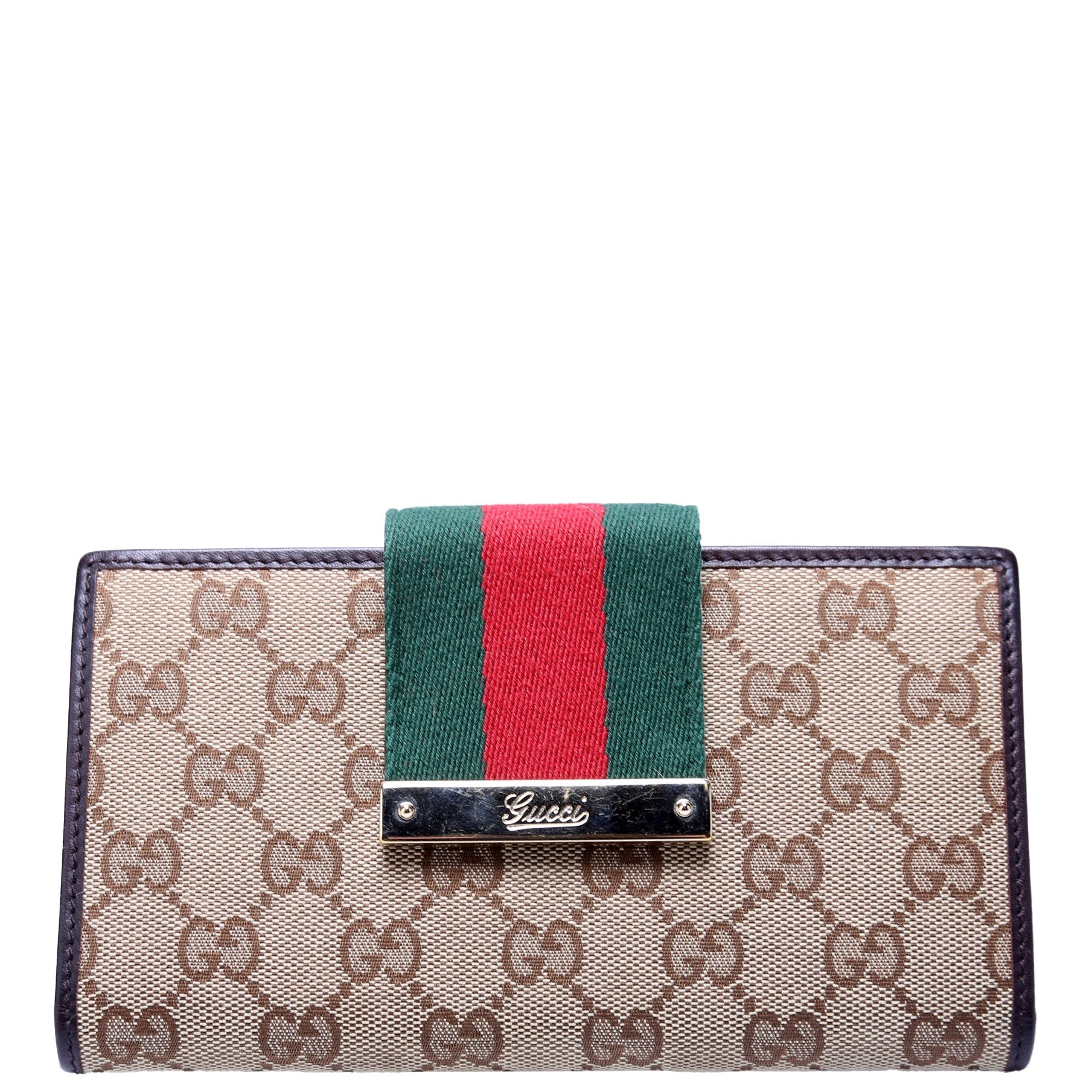 181672 GG Canvas Continental Wallet Tan/Brown