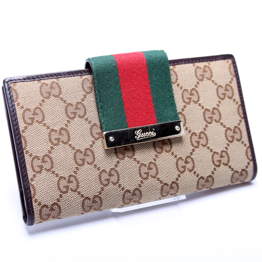 181672 GG Canvas Continental Wallet Tan/Brown