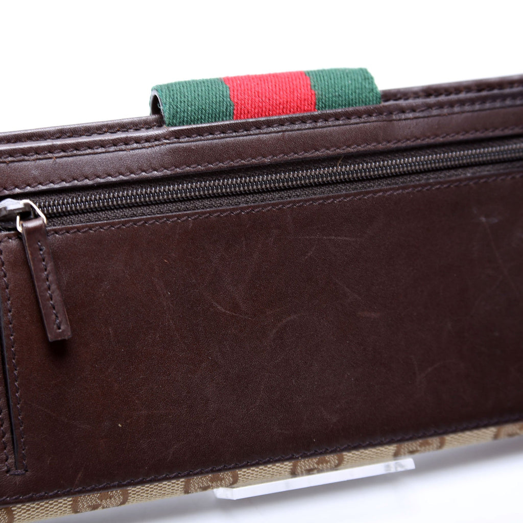 181672 GG Canvas Continental Wallet Tan/Brown