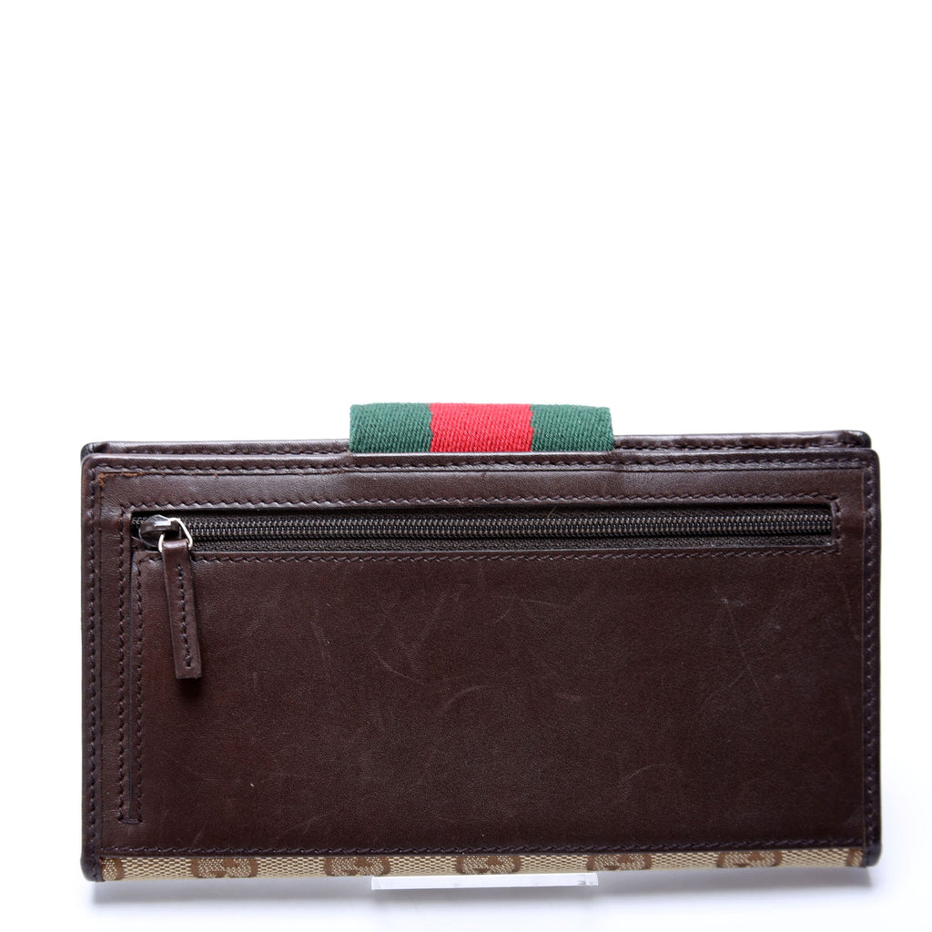 181672 GG Canvas Continental Wallet Tan/Brown