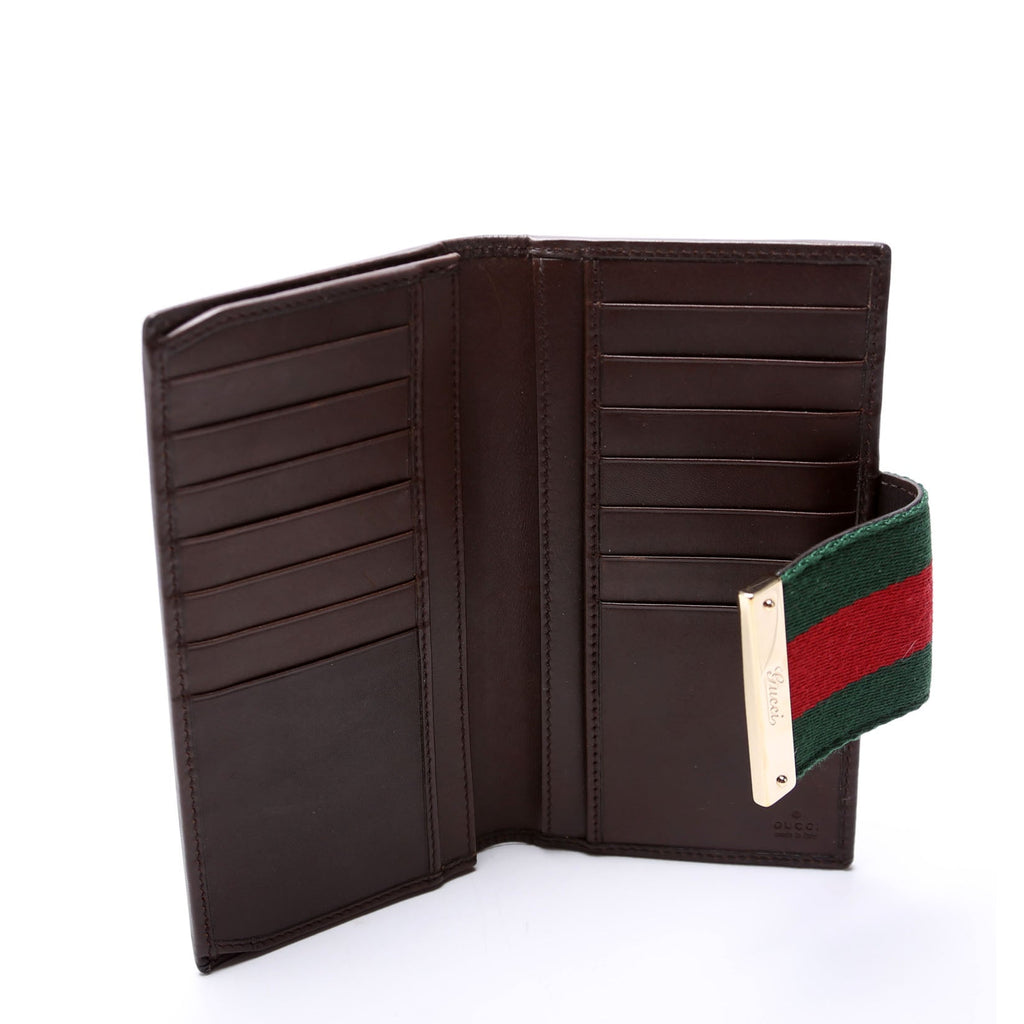 181672 GG Canvas Continental Wallet Tan/Brown