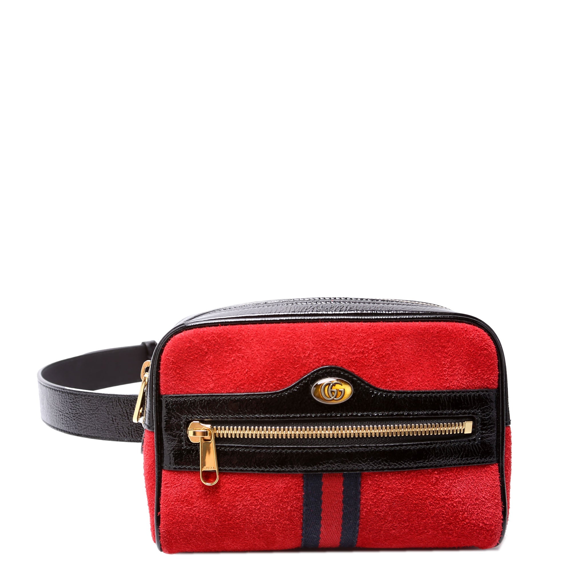 Gucci 517076 Mini Ophidia Suede Belt Bag Red