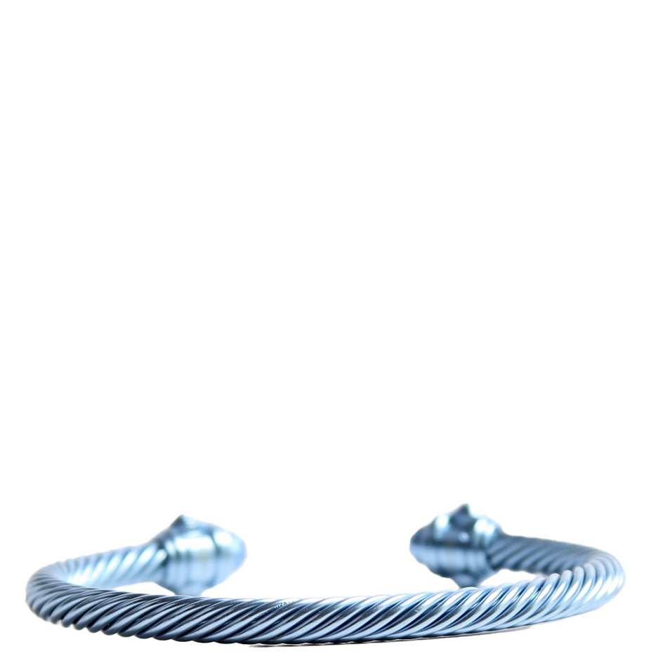 Cable Renaissance Aluminum 5MM Bracelet Blue