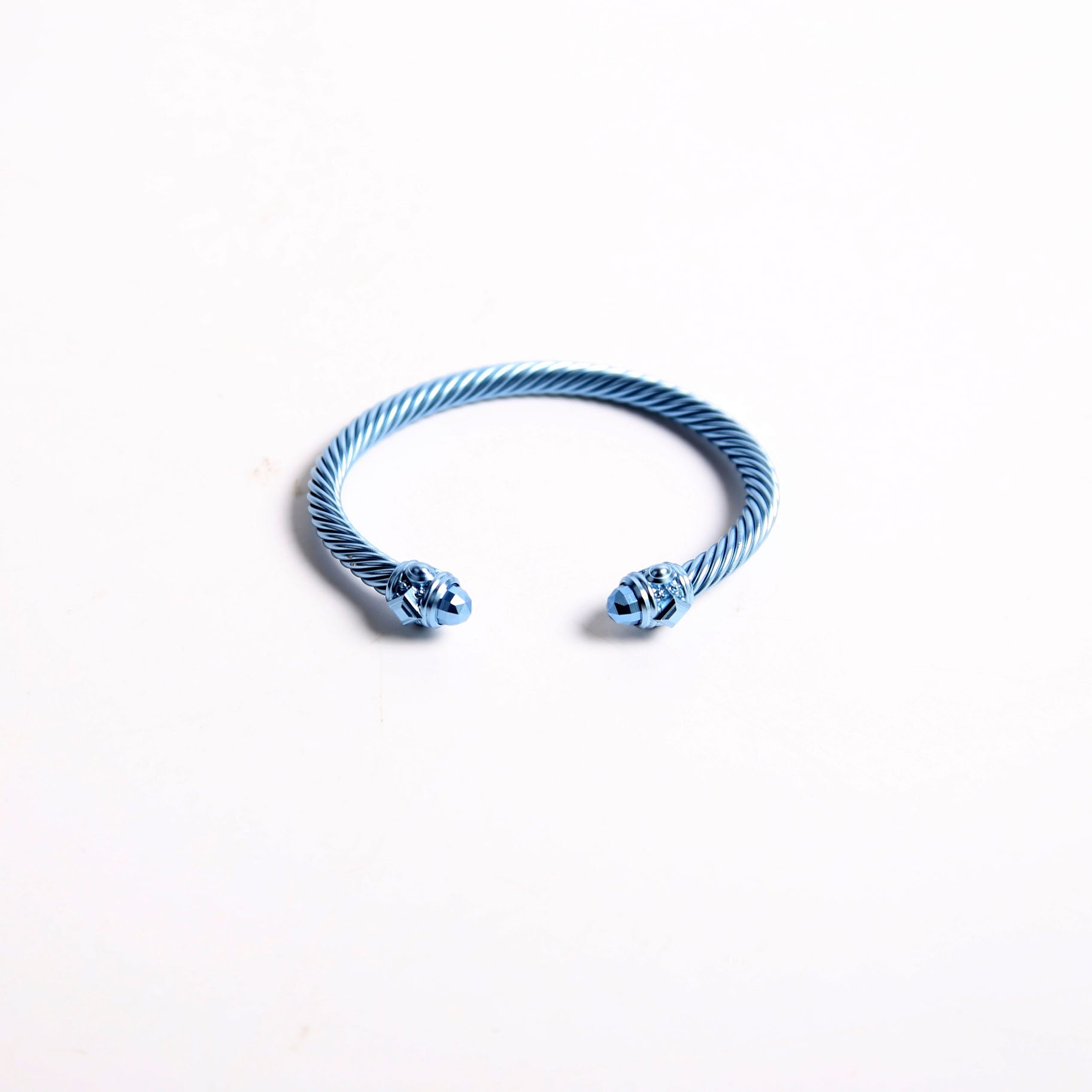 Cable Renaissance Aluminum 5MM Bracelet Blue