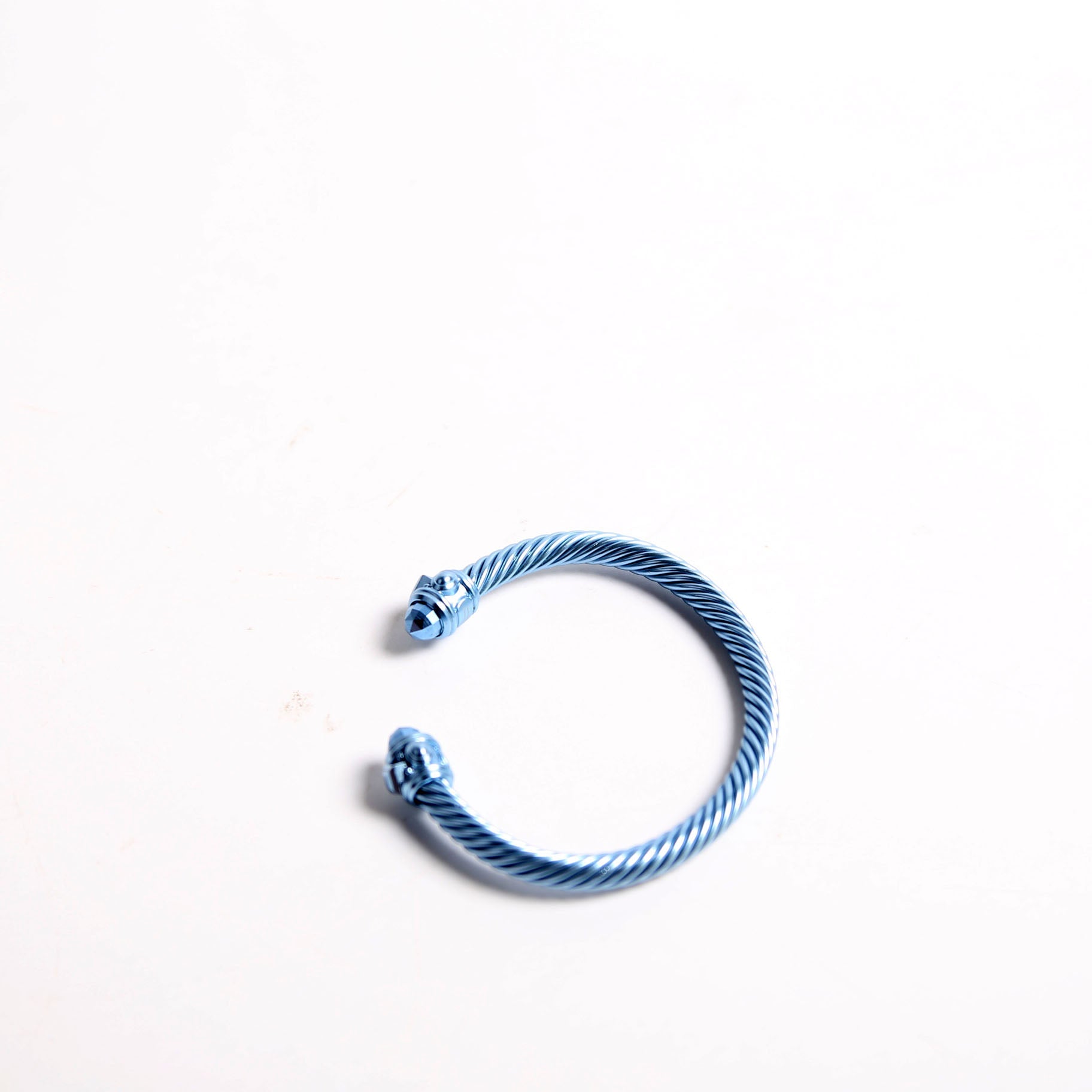 Cable Renaissance Aluminum 5MM Bracelet Blue