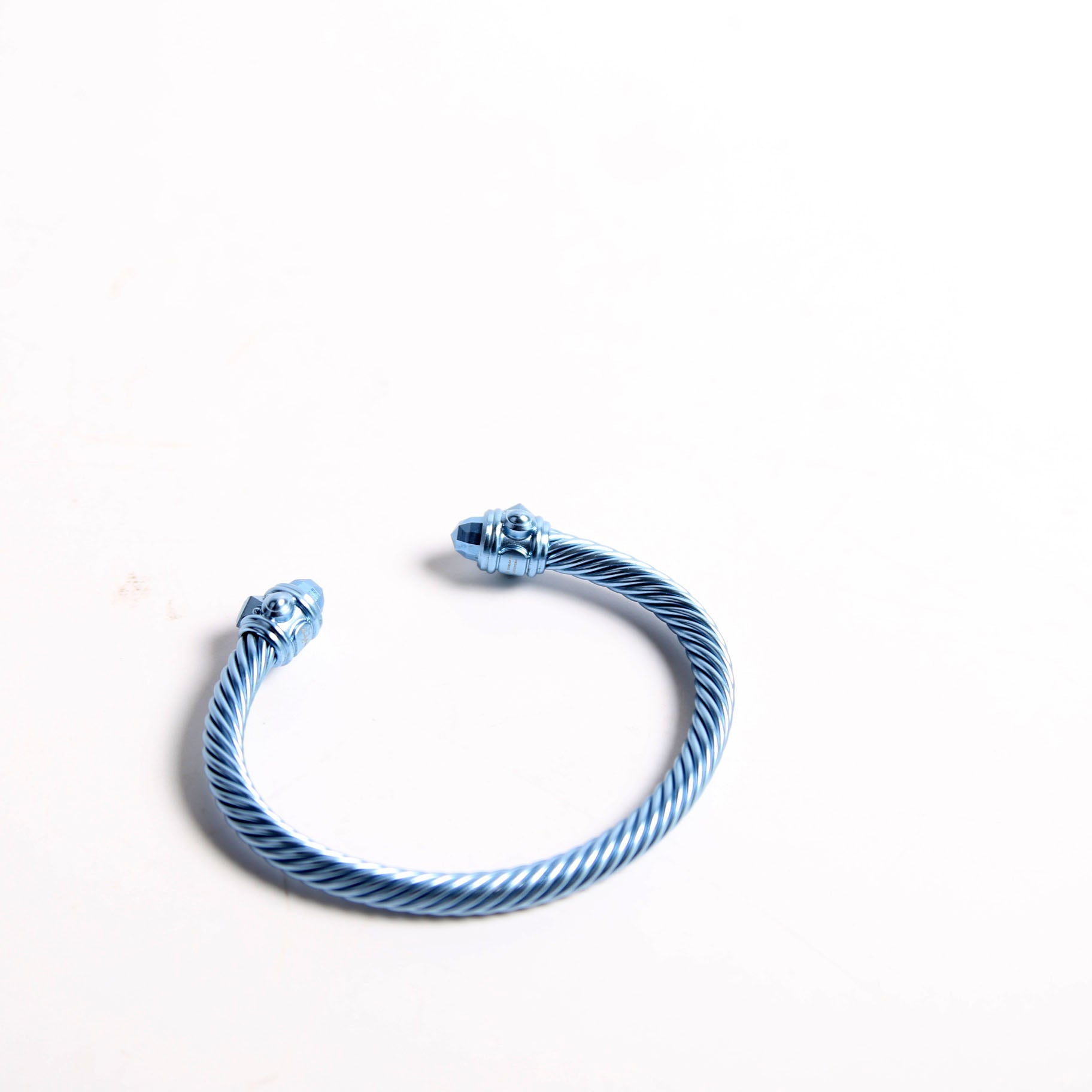 Cable Renaissance Aluminum 5MM Bracelet Blue