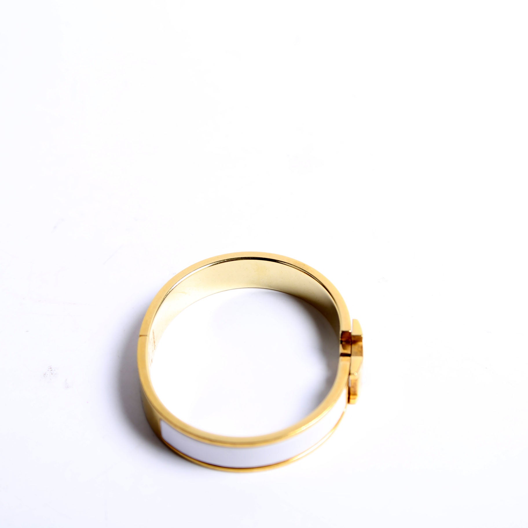 Clic Clac Narrow GM Bracelet Gold/White