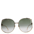 GG0225S Oversized Round Sunglasses Gold/Black