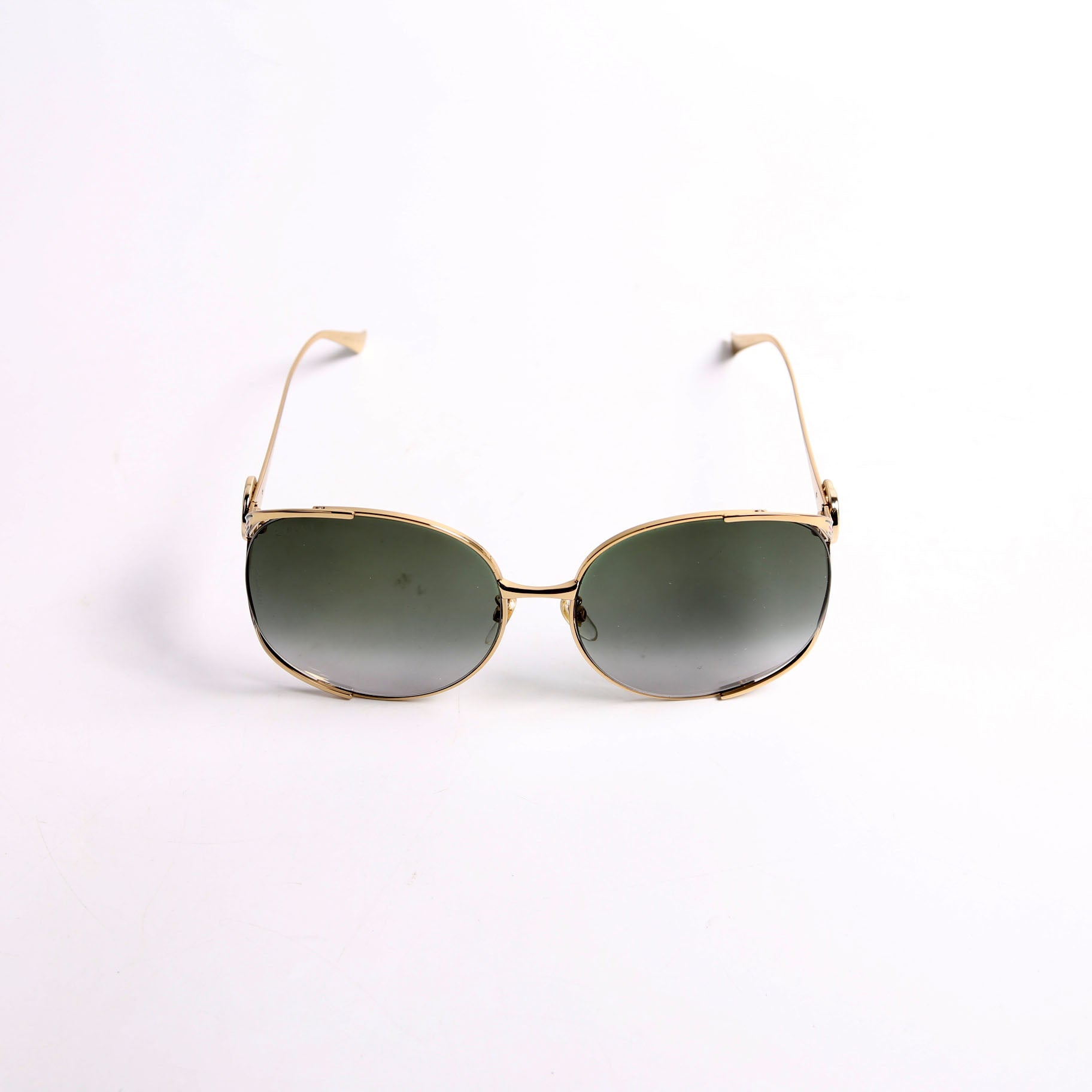 GG0225S Oversized Round Sunglasses Gold/Black
