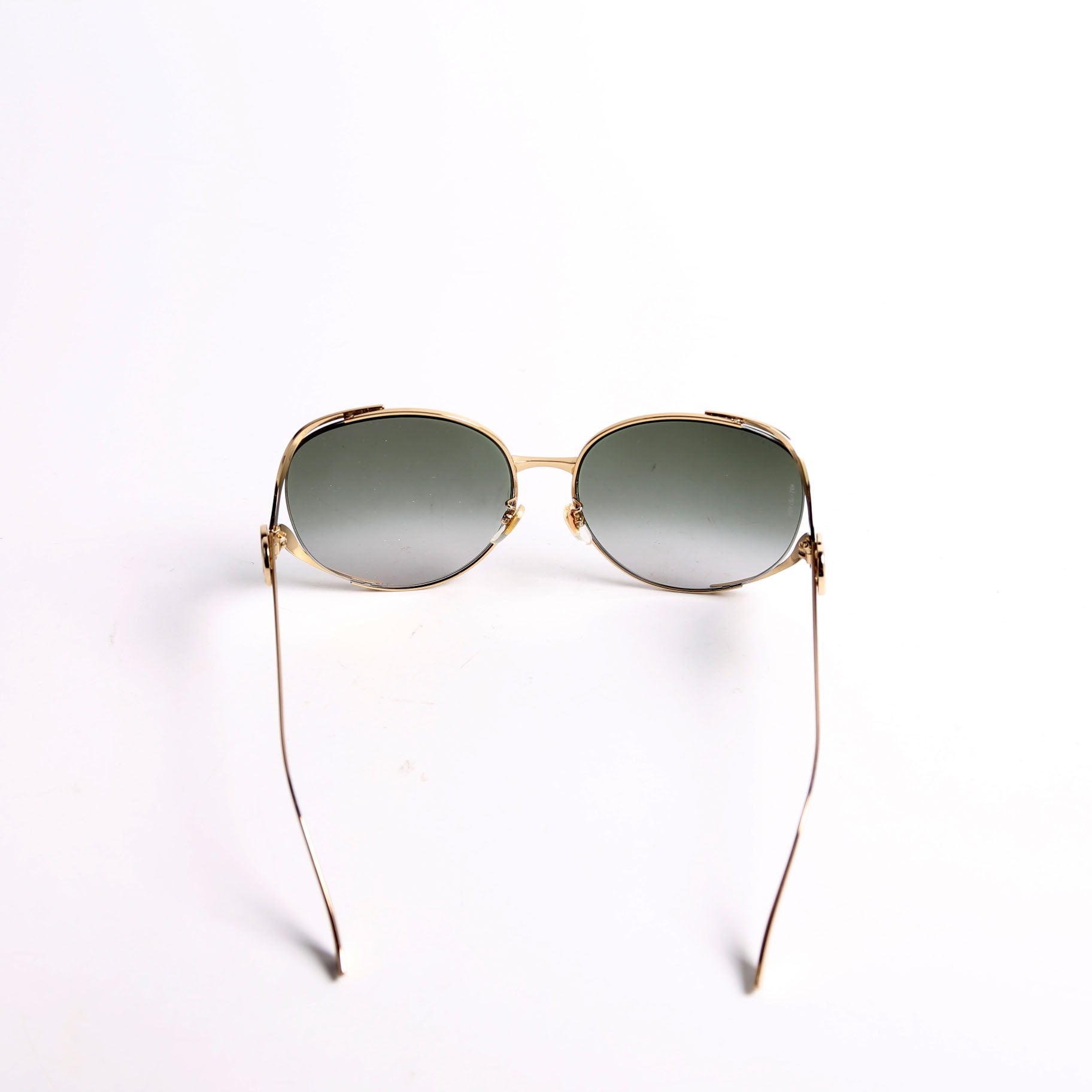 GG0225S Oversized Round Sunglasses Gold/Black
