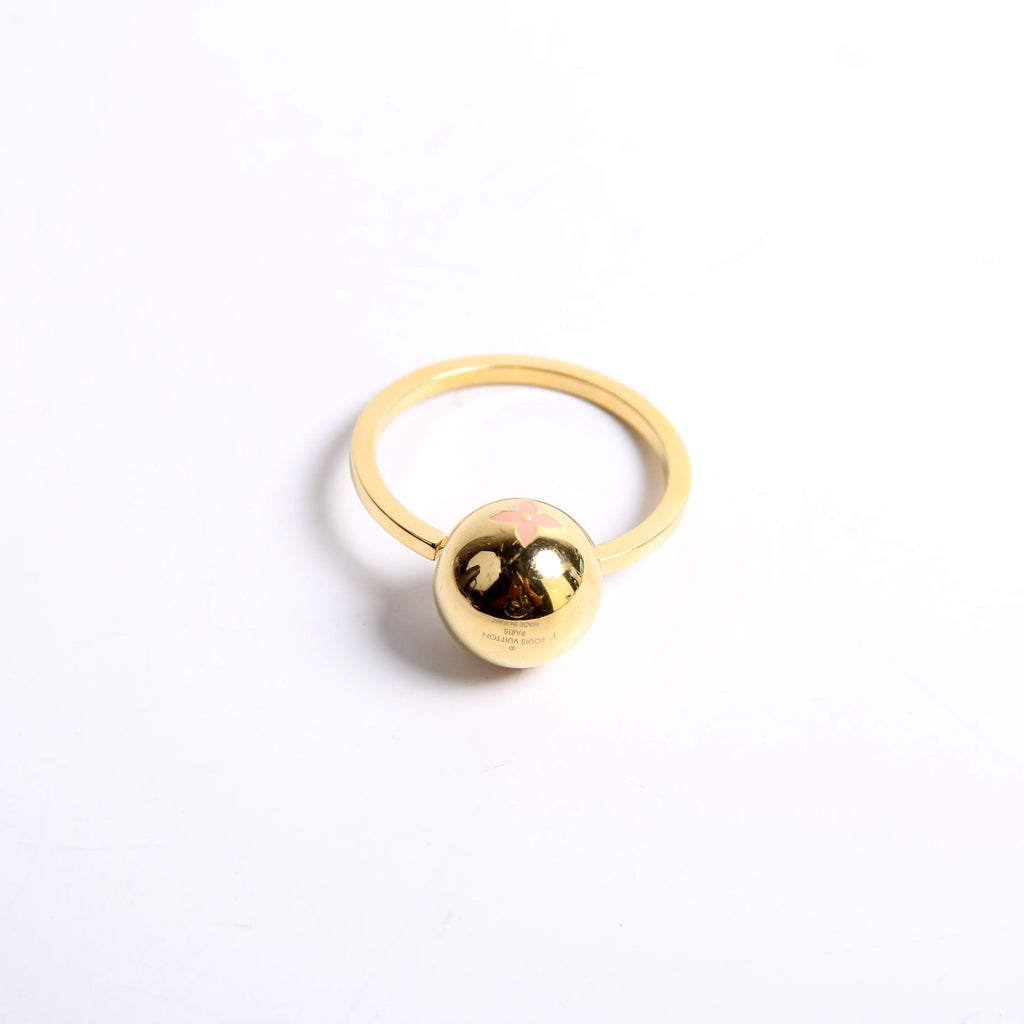 Sphere Key Ring Gold/Pink