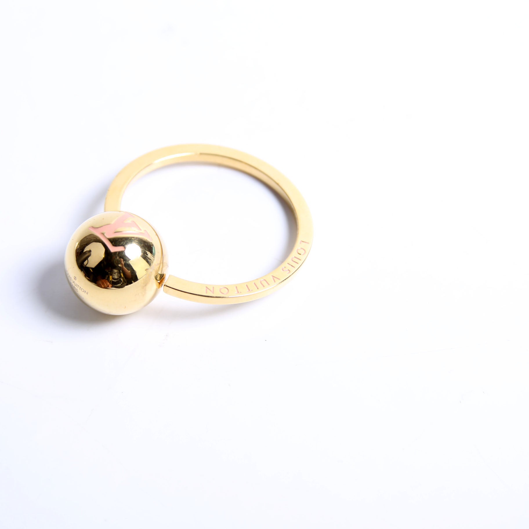Sphere Key Ring Gold/Pink