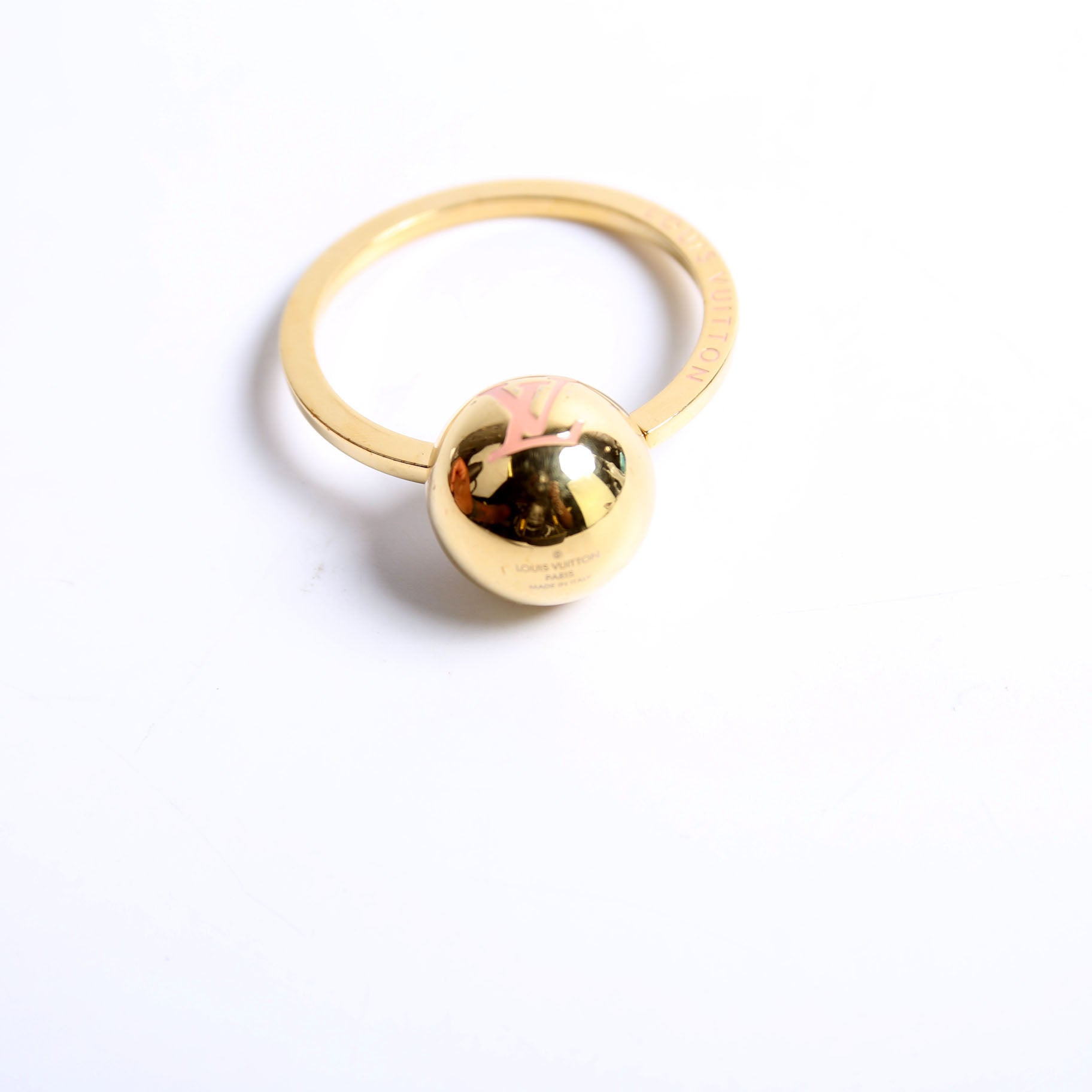 Sphere Key Ring Gold/Pink