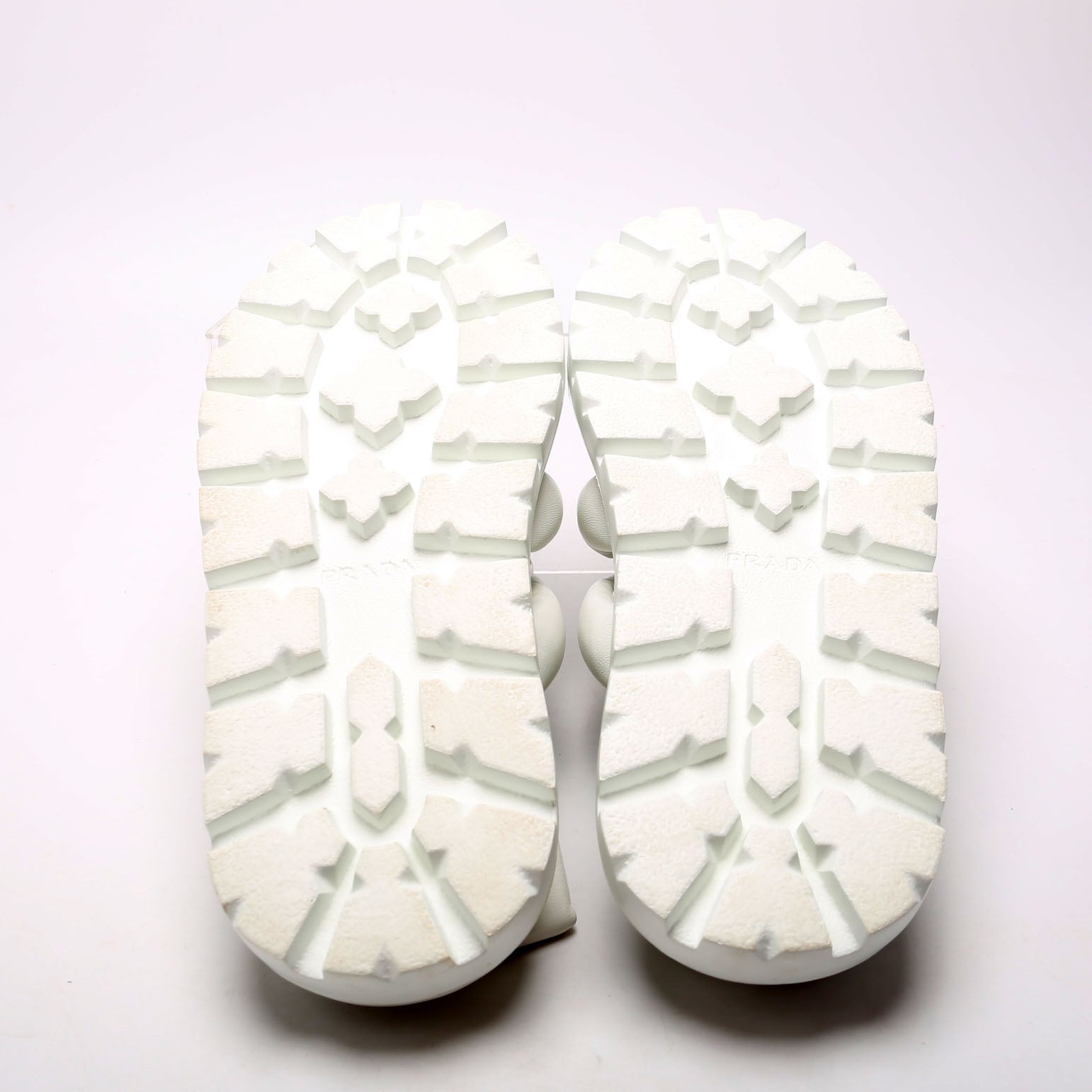 Prada Blow Padded Sandals Size 39.5 White