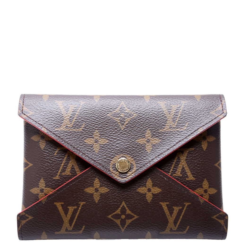 Kirigami Pouch Medium Monogram Red