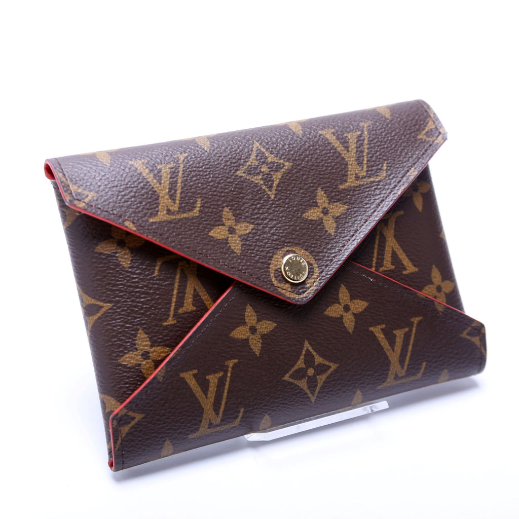 Kirigami Pouch Medium Monogram Red