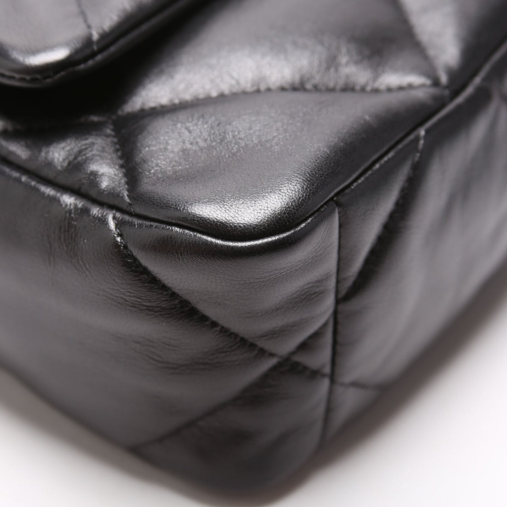 Quilted Lambskin 19 Small Flap RFID Black