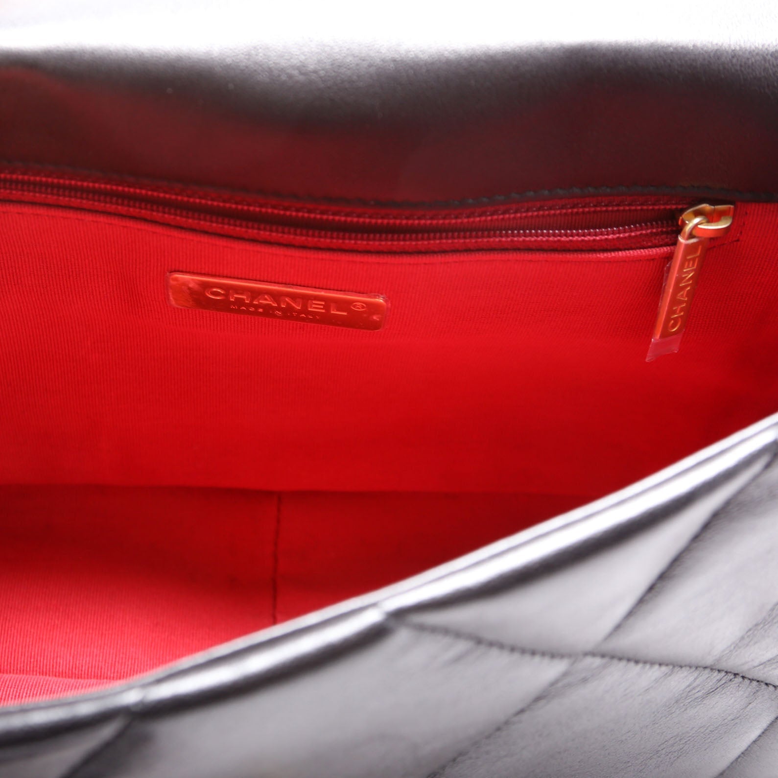 Quilted Lambskin 19 Small Flap RFID Black