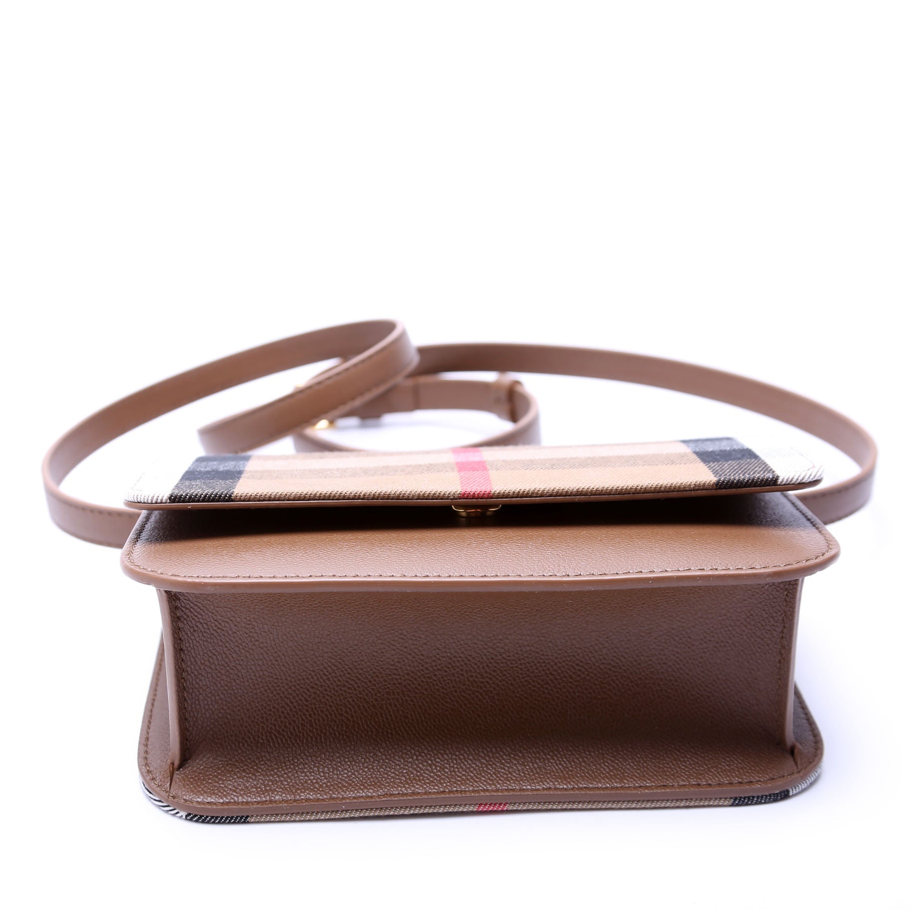 Madison Crossbody House Check/Grain Calfskin