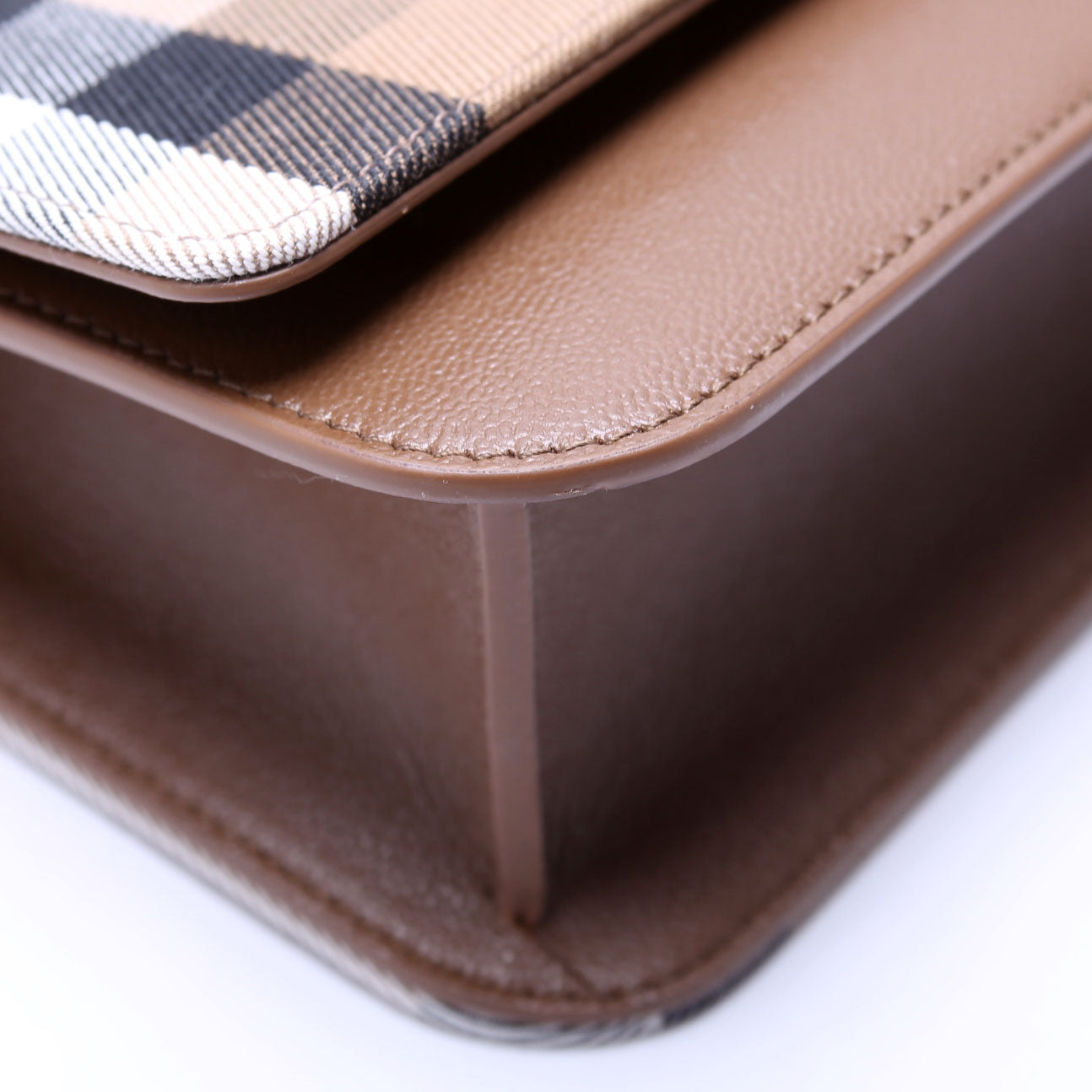 Madison Crossbody House Check/Grain Calfskin