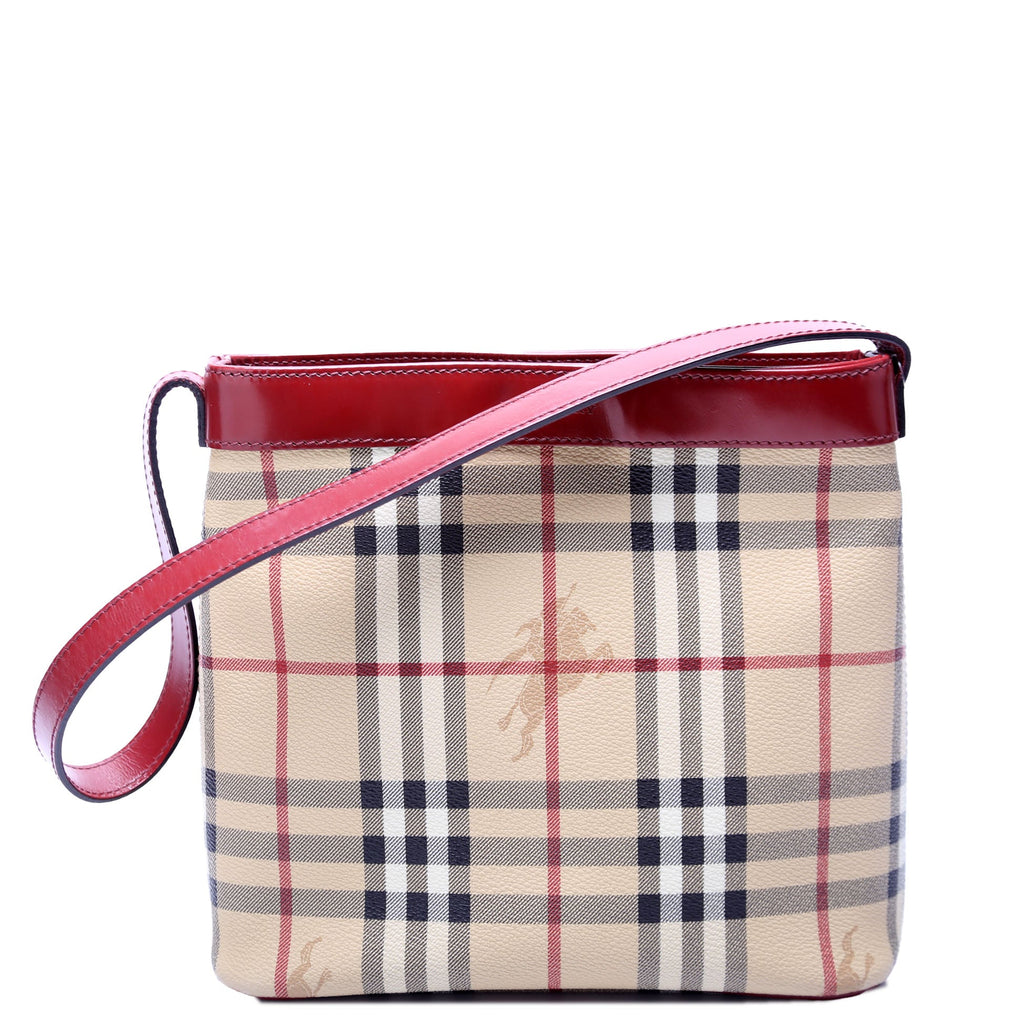 Haymarket Check Mini Shoulder Bag Beige/Red