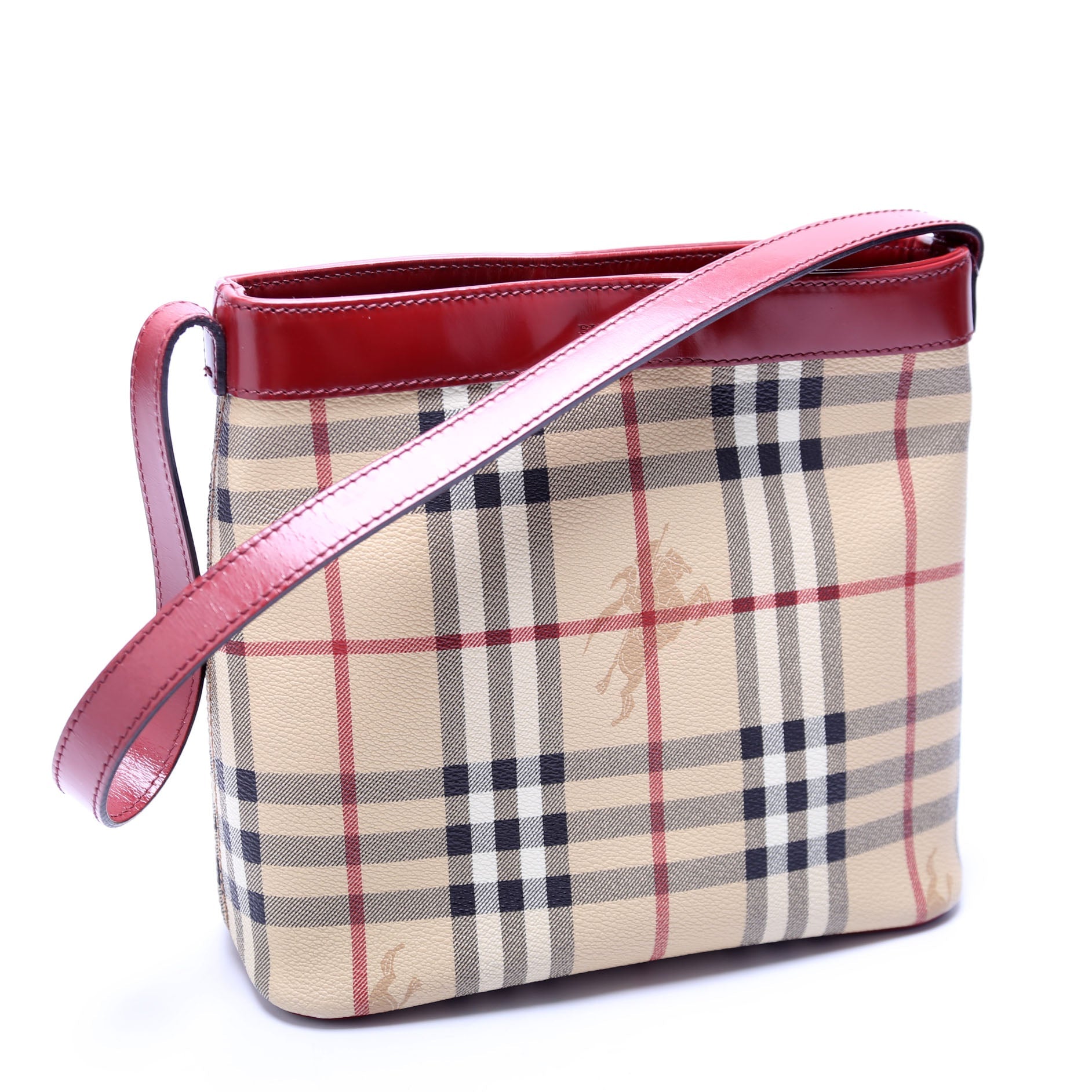Haymarket Check Mini Shoulder Bag Beige/Red