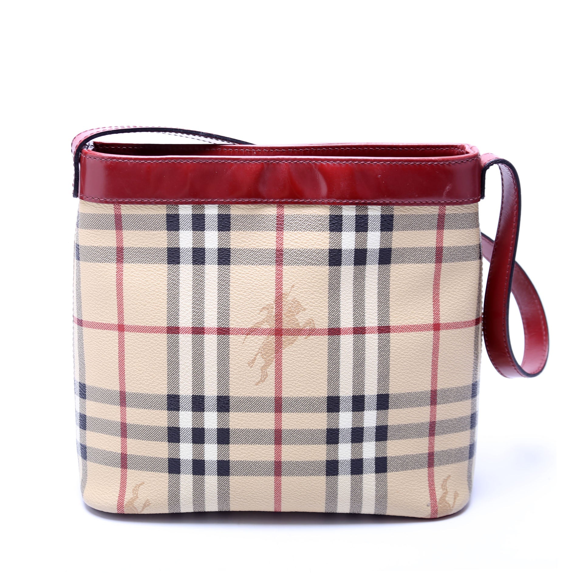 Haymarket Check Mini Shoulder Bag Beige/Red